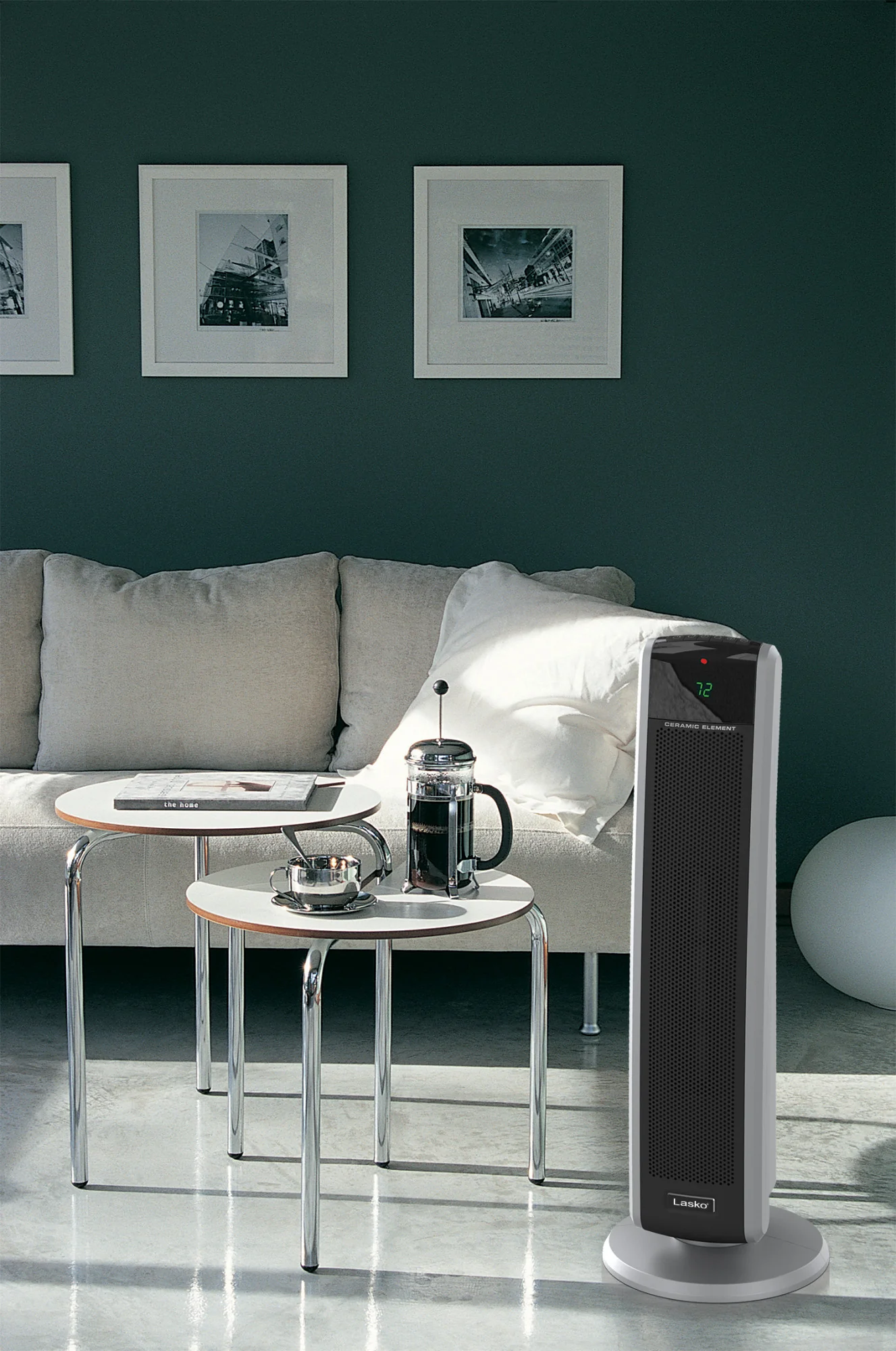 Lasko 29" Digital Ceramic Tower Heater (2 heat settings, remote, timer, black/silver) - Image 13