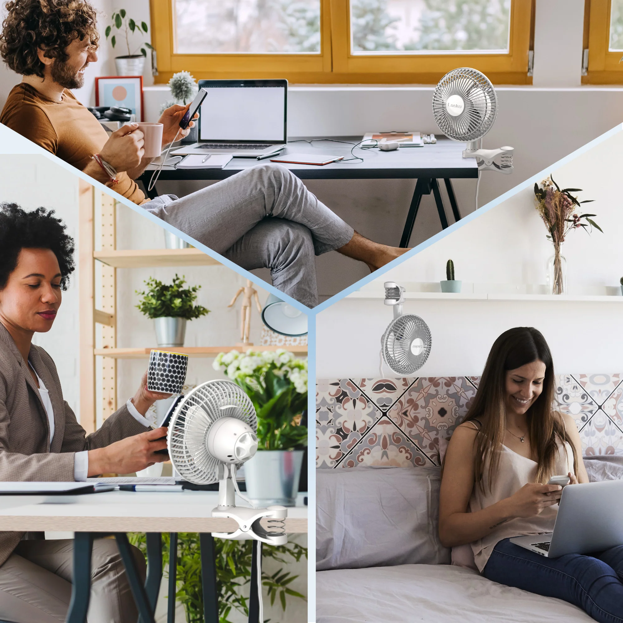 Lasko 6" Personal Clip Fan: 2-Speed, Pivoting, White - Image 7