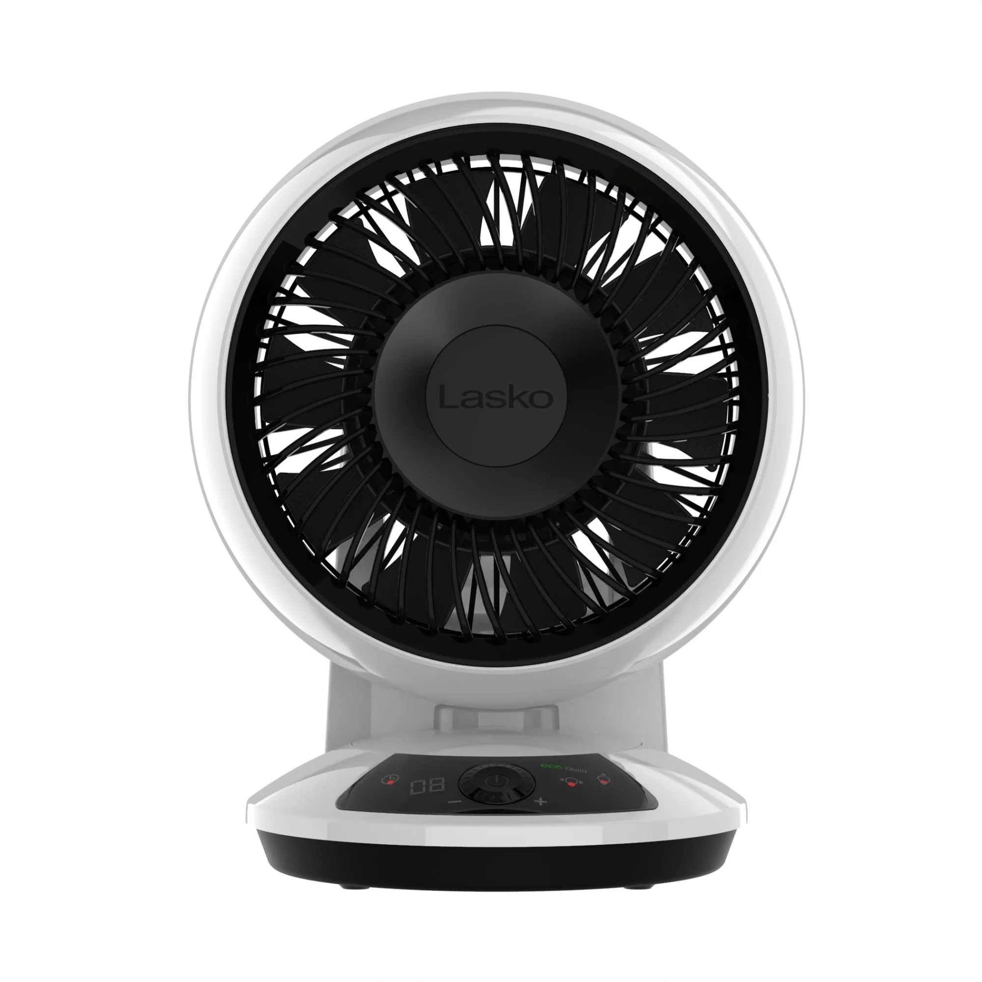 Lasko Whirlwind 7" DC Table Fan: Dual Oscillation, 12-Speed, Remote, White - Image 3
