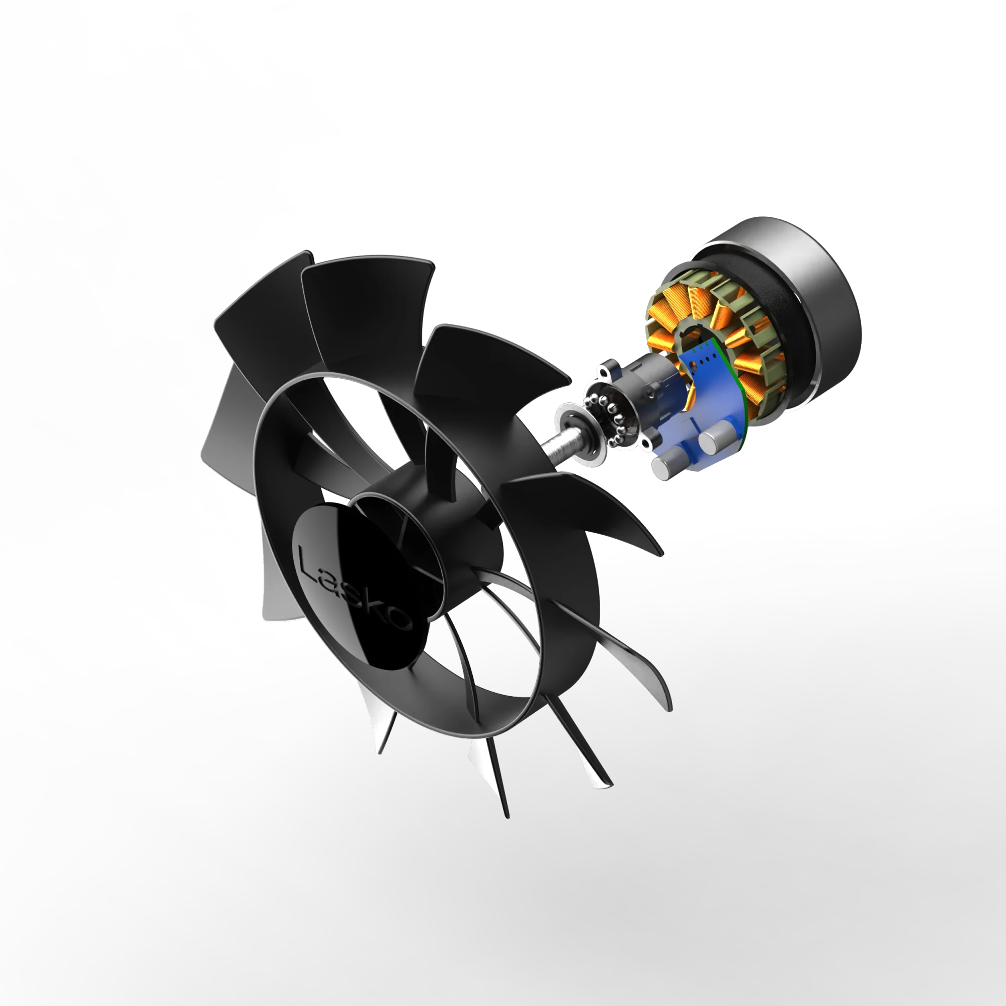 Lasko Whirlwind 7" DC Table Fan: Dual Oscillation, 12-Speed, Remote, Black - Image 6