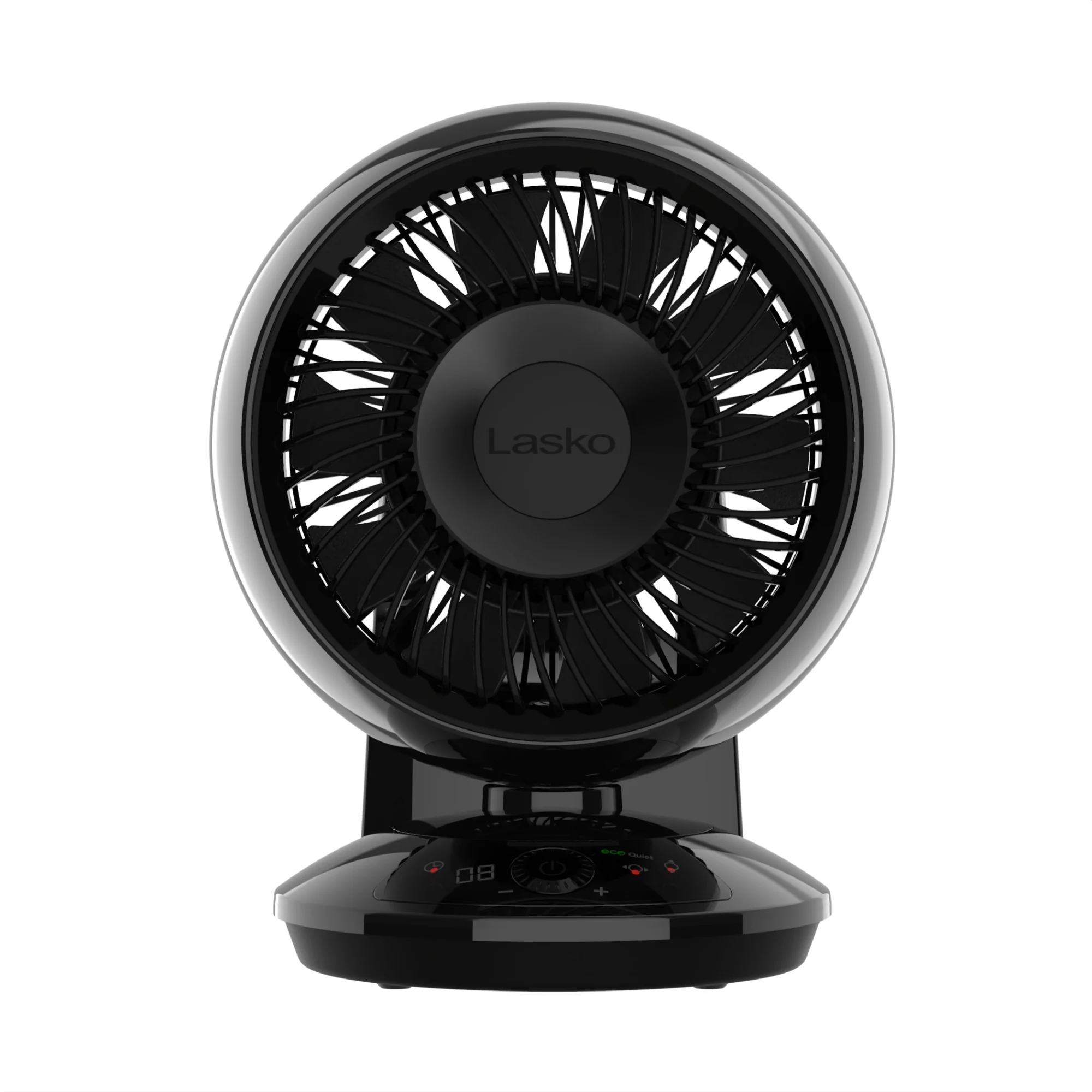 Lasko Whirlwind 7" DC Table Fan: Dual Oscillation, 12-Speed, Remote, Black - Image 3