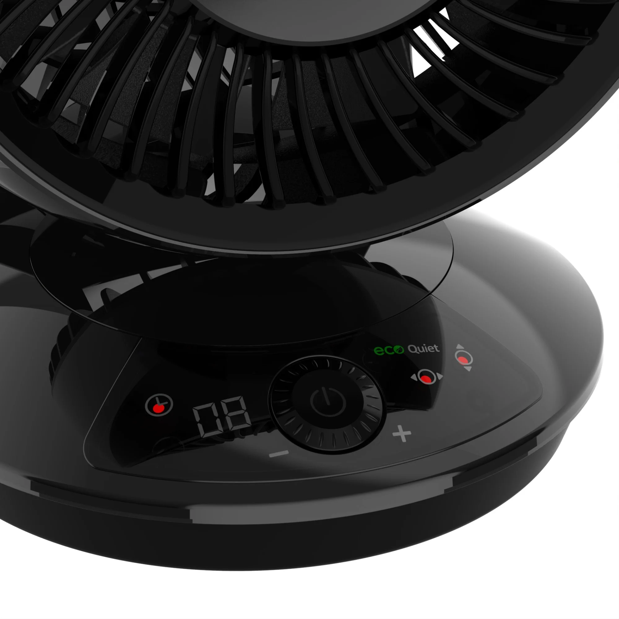 Lasko Whirlwind 7" DC Table Fan: Dual Oscillation, 12-Speed, Remote, Black - Image 4