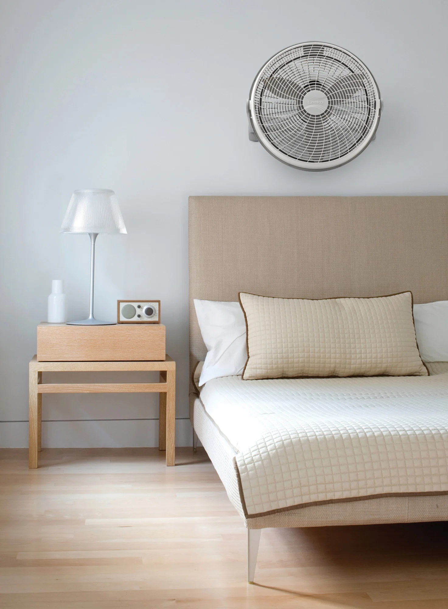 Lasko 20" Air Circulator Fan: Wall Mount, 3-Speed, Pivoting, Silver - Image 7
