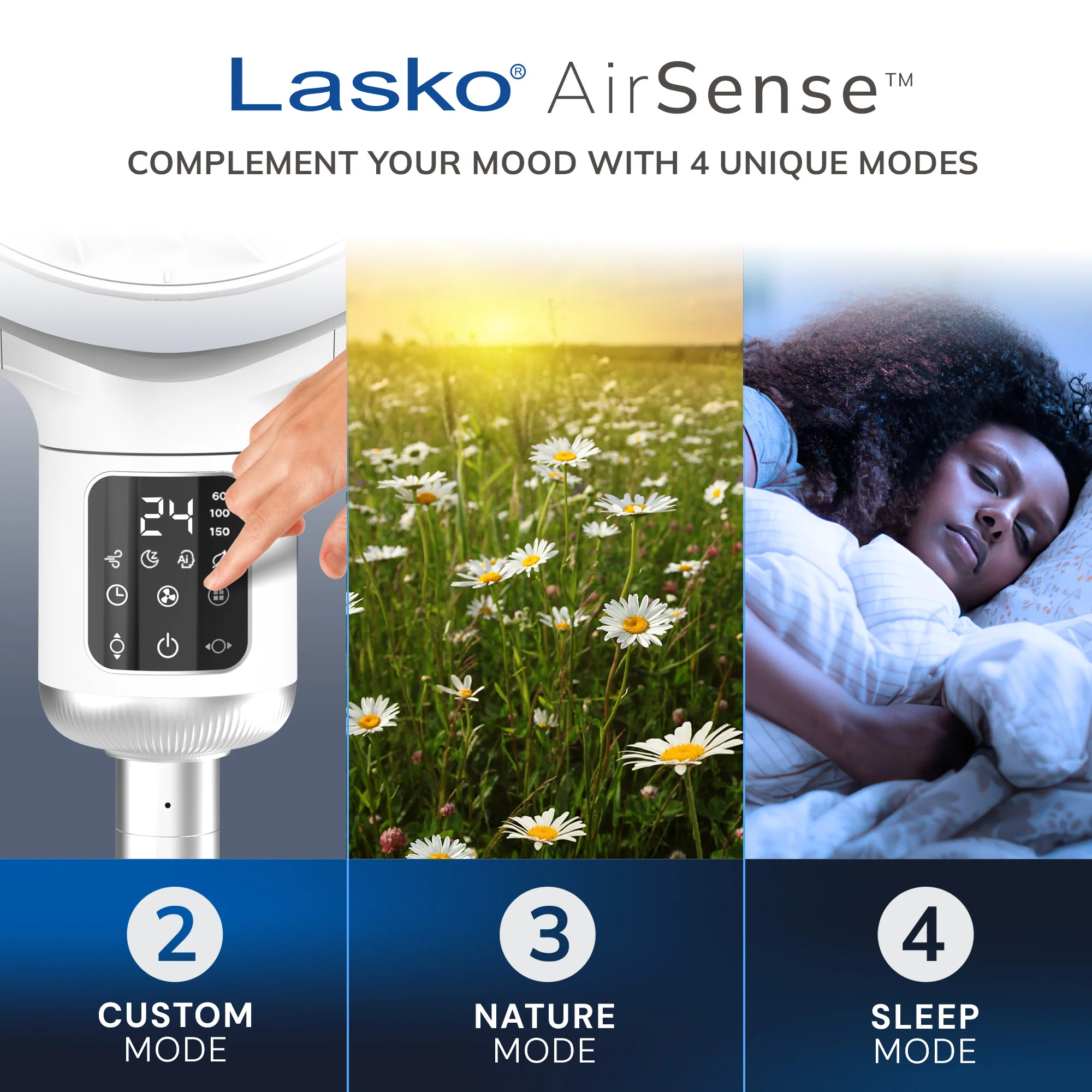 Lasko Whirlwind 7" DC Pedestal Fan: Dual Oscillation, 24-Speed, Remote, Timer, White - Image 7