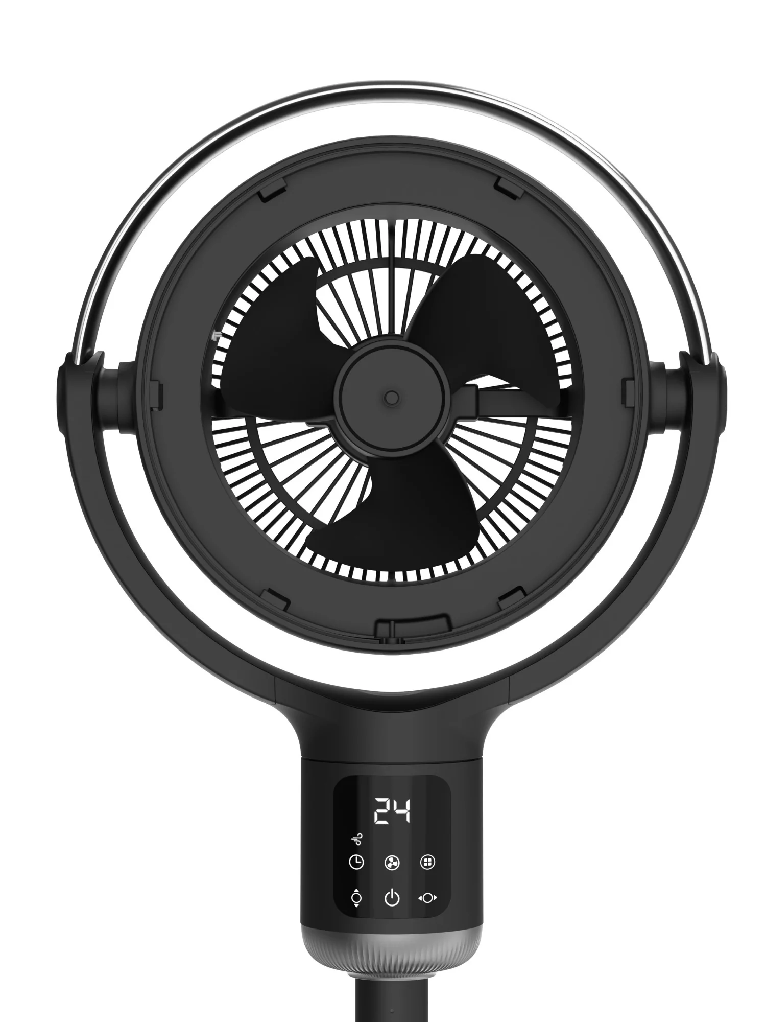 Lasko Whirlwind 7" DC Pedestal Fan: Dual Oscillation, 24-Speed, Remote, Timer, Black - Image 9