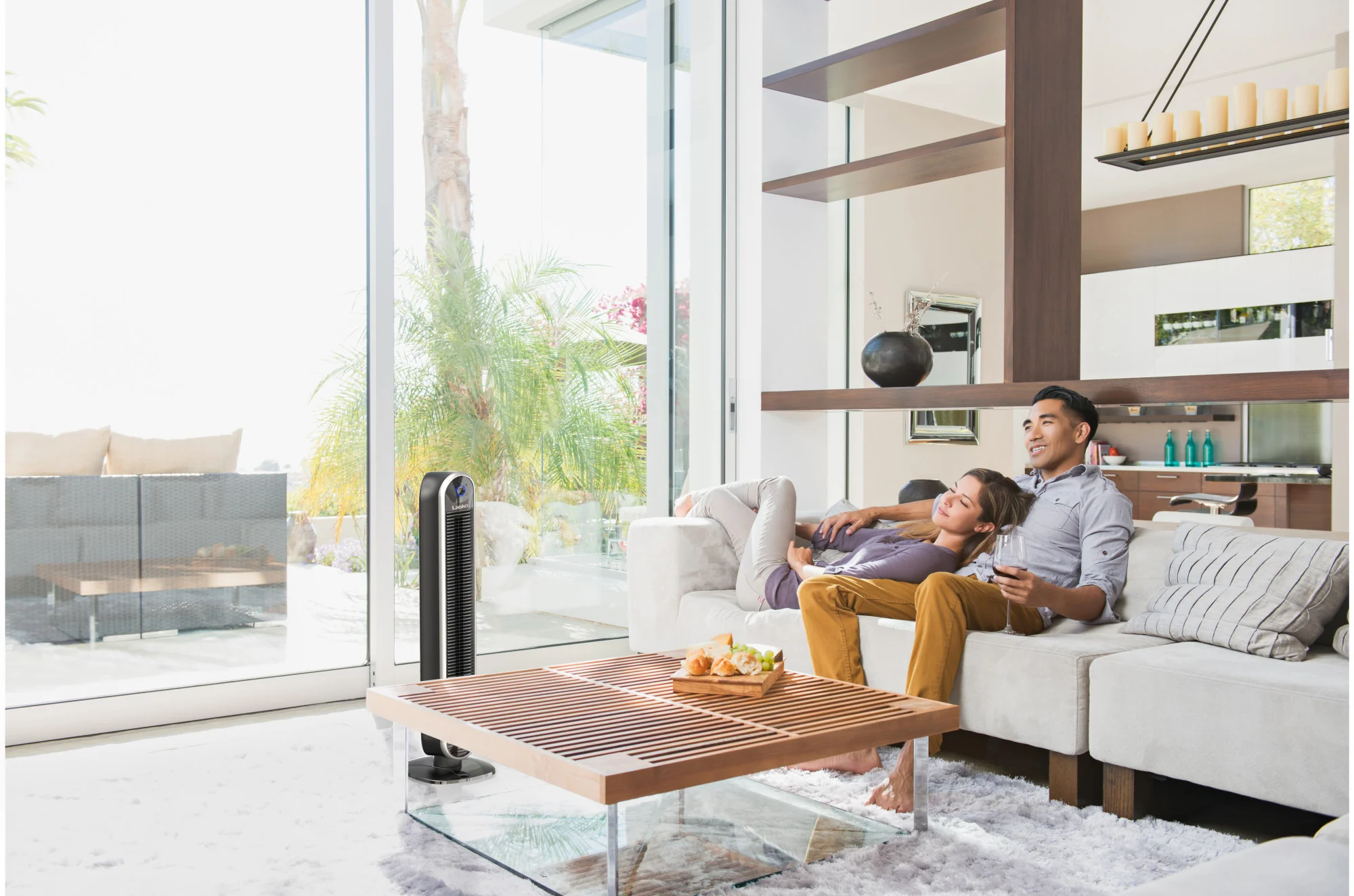 Lasko 40" Smart Tower Fan: Oscillating, 5-Speed, Timer, Wi-Fi, Black - Image 15
