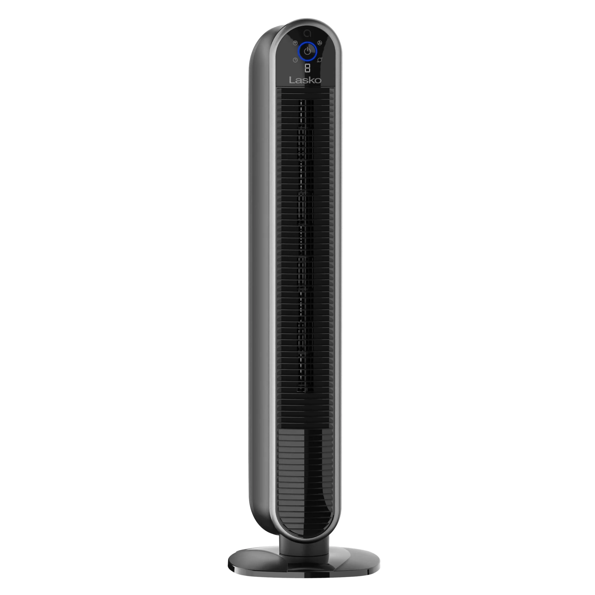 Lasko 40" Smart Tower Fan: Oscillating, 5-Speed, Timer, Wi-Fi, Black - Image 9