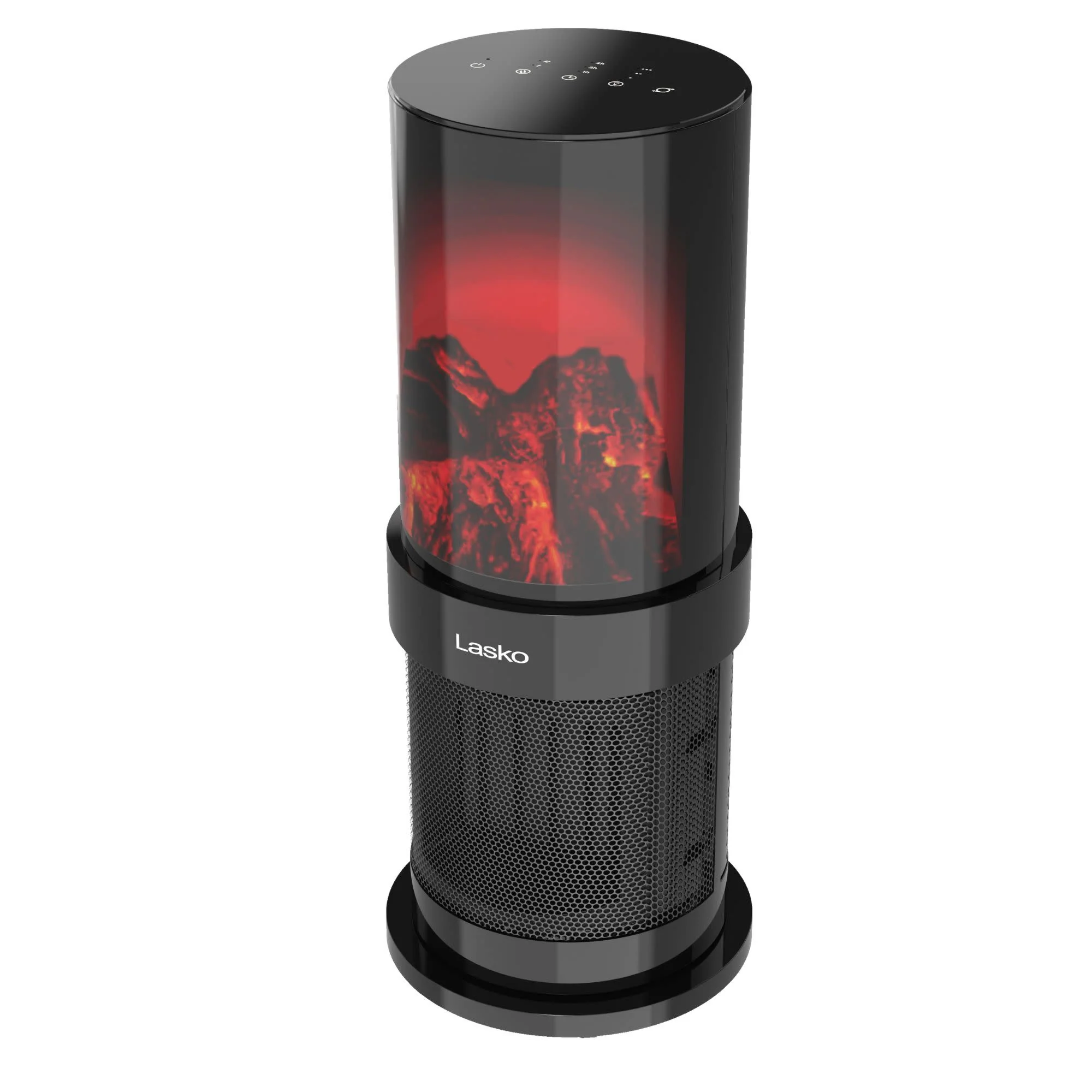 Lasko 20" Ceramic Fireplace Tower Space Heater, Oscillating, 2-Speed, Black - Image 11