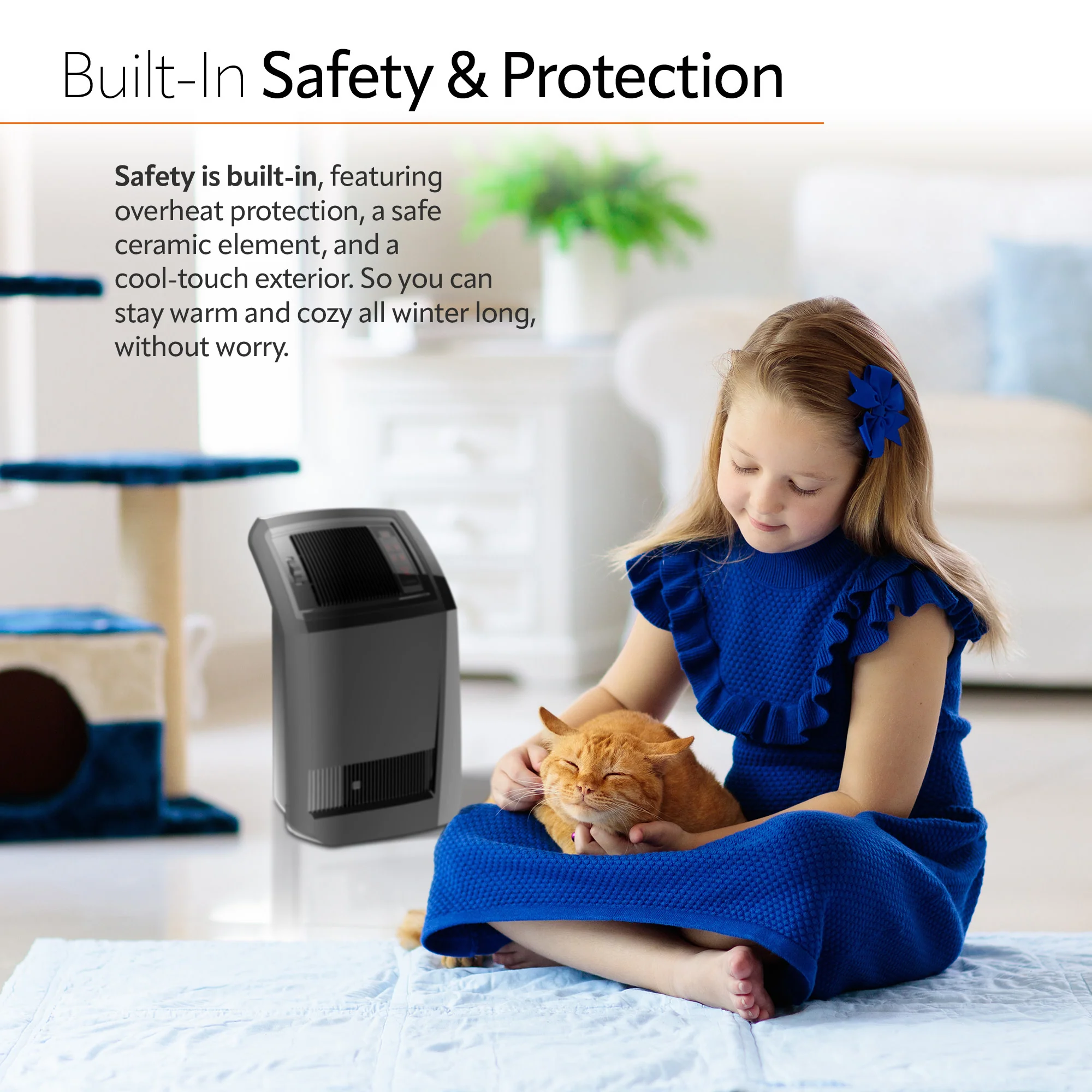Lasko CC24925 24" Cyclonic Ceramic Full Room Space Heater, Black - Image 4