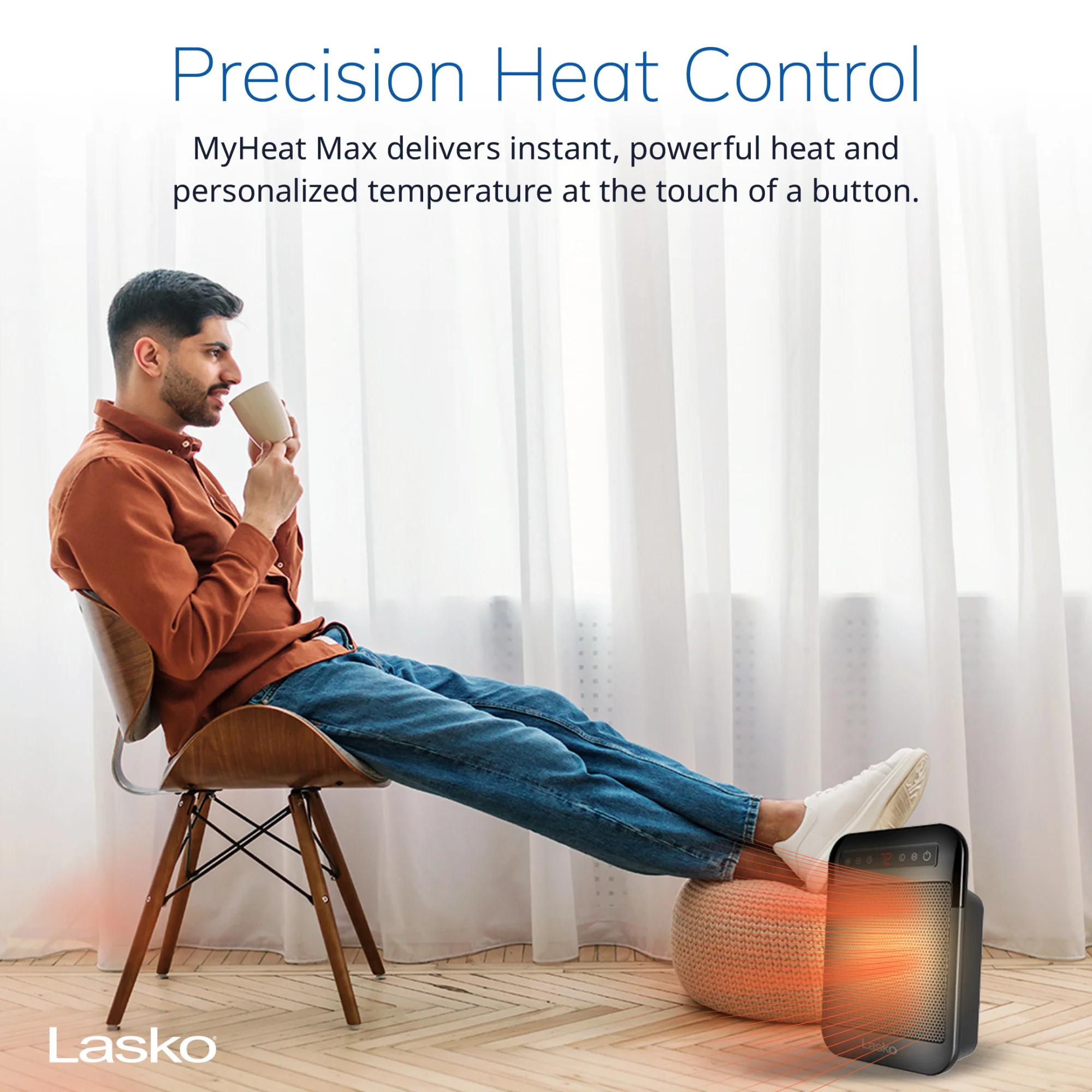Lasko CD09100 MyHeat Max 9" Digital Ceramic Space Heater, Black - Image 2