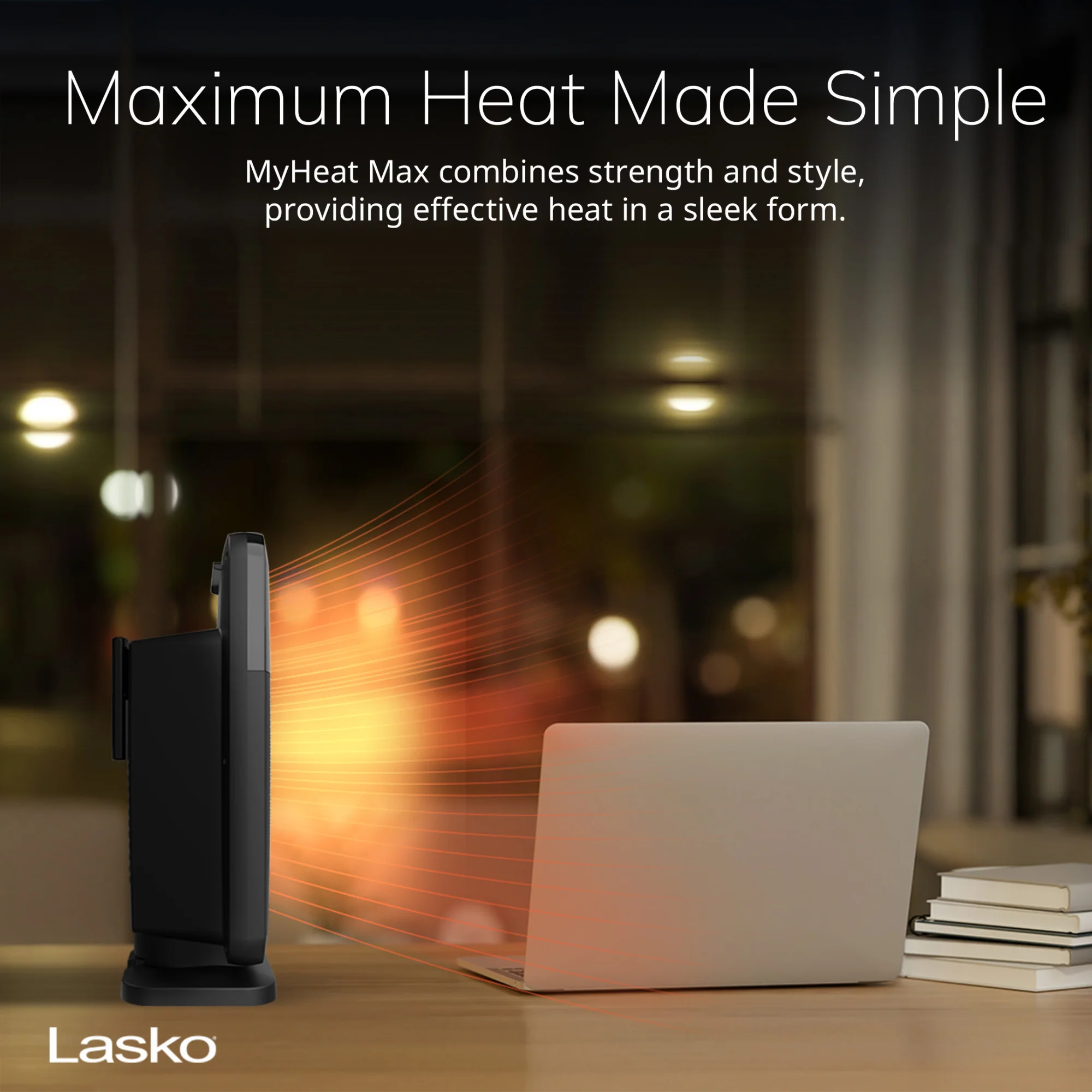 Lasko CD09100 MyHeat Max 9" Digital Ceramic Space Heater, Black - Image 4