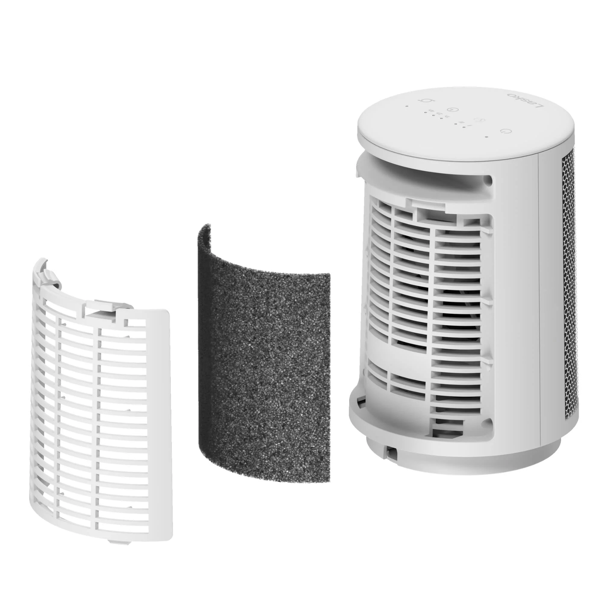 Lasko 9" Table Top Heater (2 heat settings, manual, timer, oscillation, tip-over switch, white) - Image 10