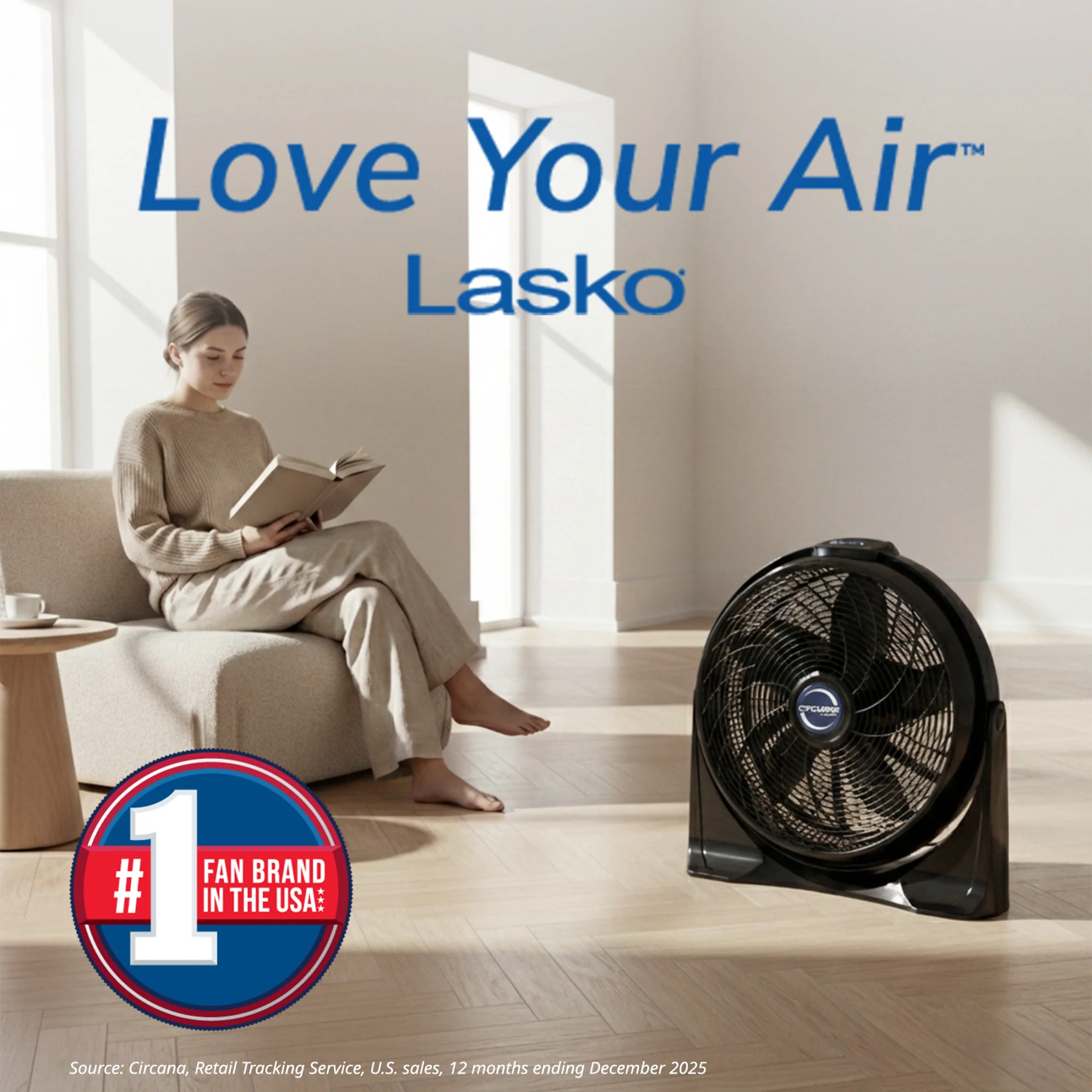Lasko Cyclone 20" Air Circulator Fan: Wall Mount, 4-Speed, Remote, Black - Image 8