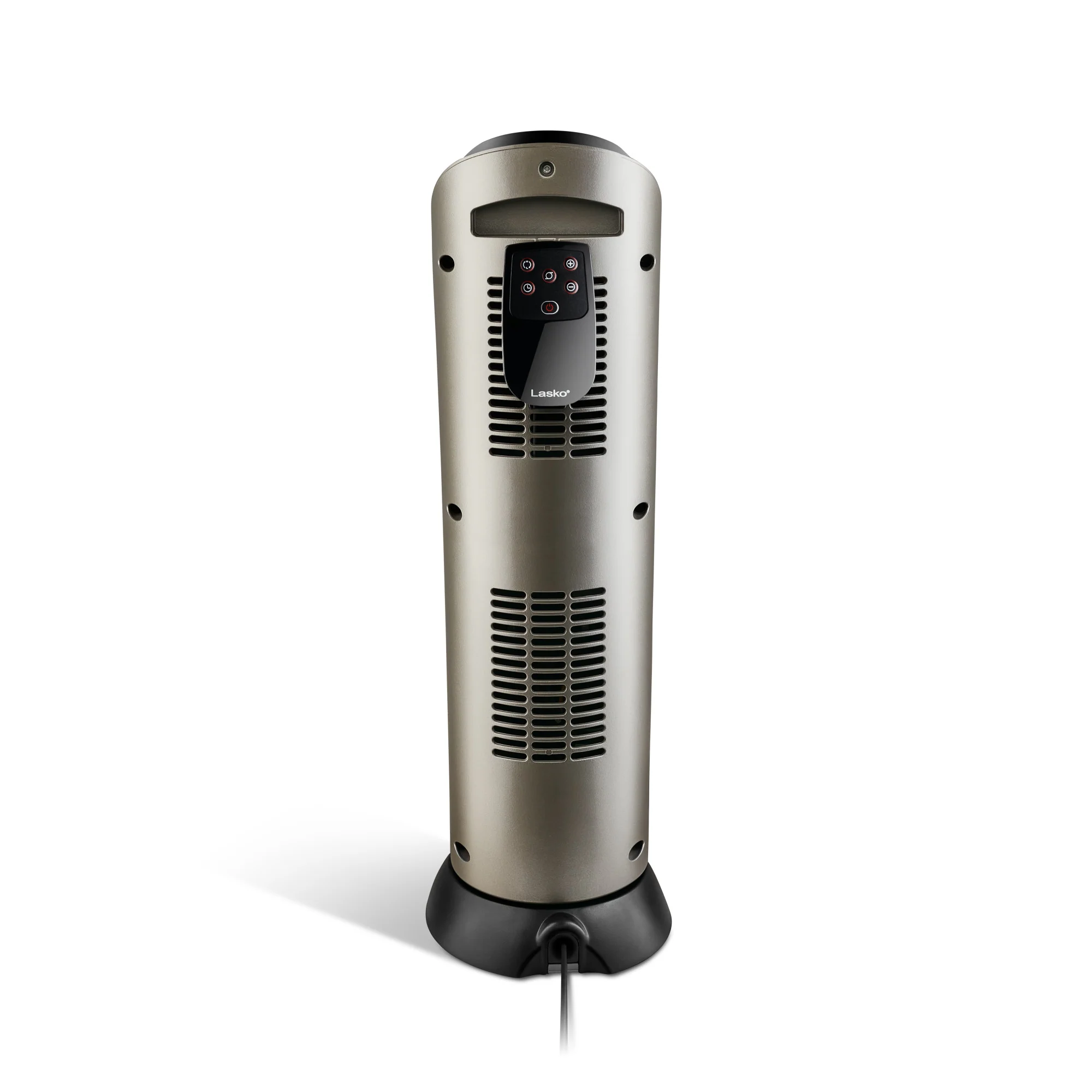 Lasko 23" Ceramic Tower Space Heater, Oscillating, 2-Speed, Remote, Silver - Image 10