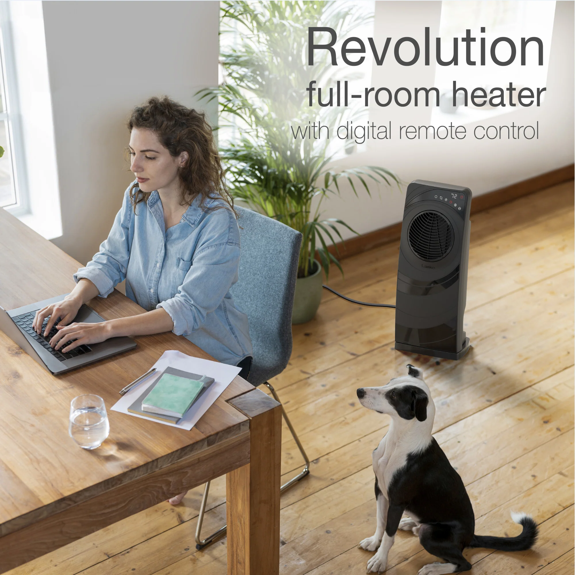Lasko Elite 23" Ceramic Console Heater (3 heat settings, remote, timer, thermostat, black) - Image 2