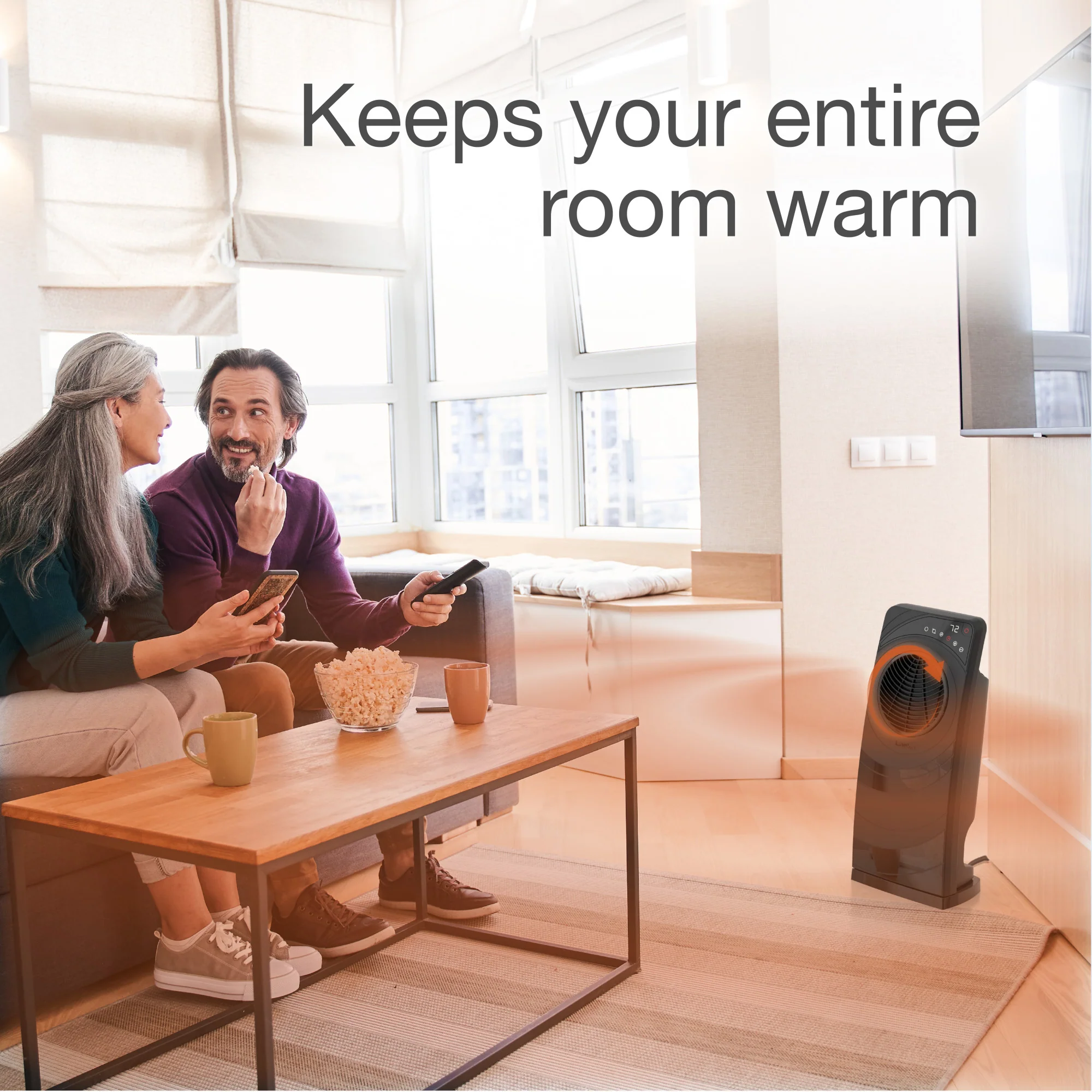 Lasko Elite 23" Ceramic Console Heater (3 heat settings, remote, timer, thermostat, black) - Image 3