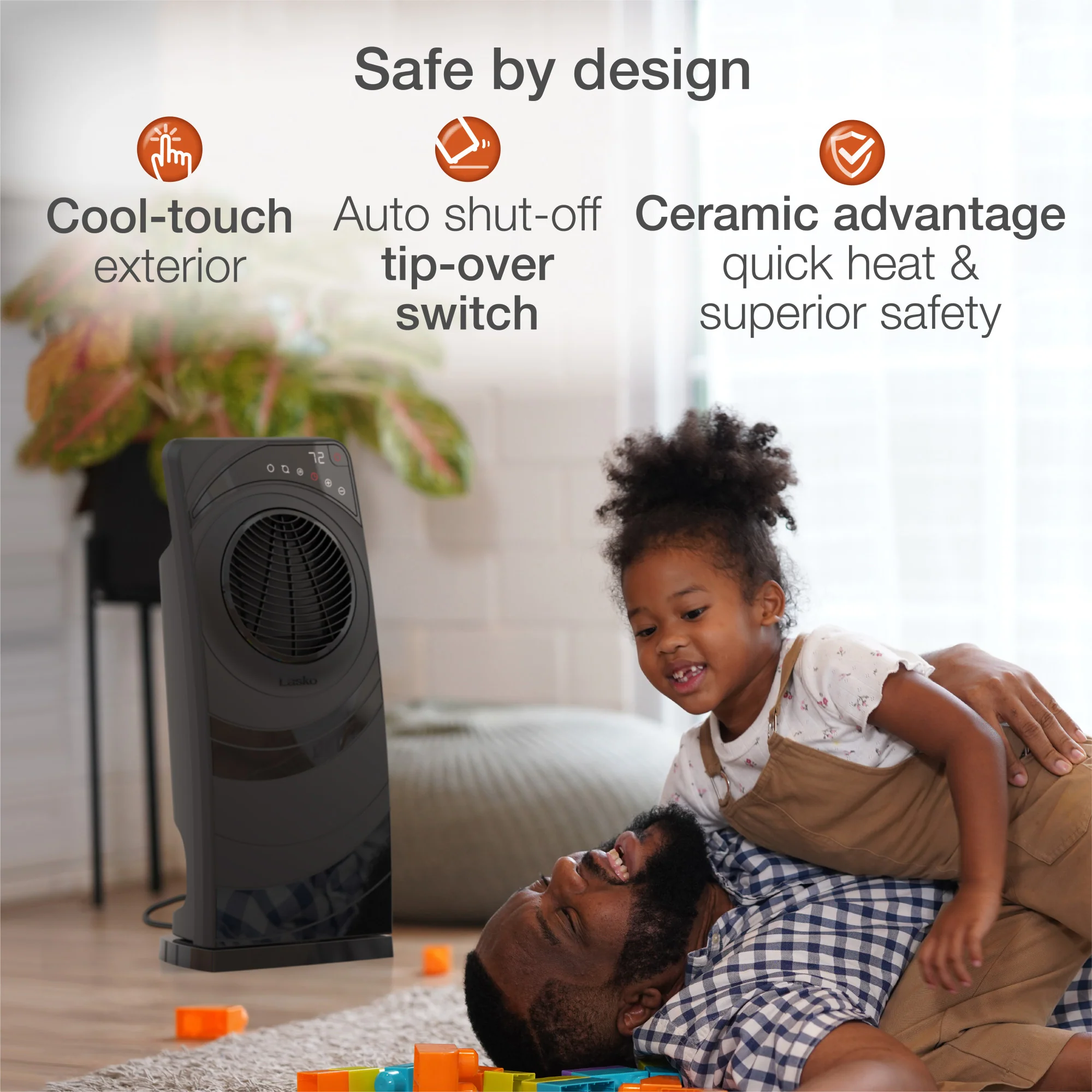 Lasko Elite 23" Ceramic Console Heater (3 heat settings, remote, timer, thermostat, black) - Image 5