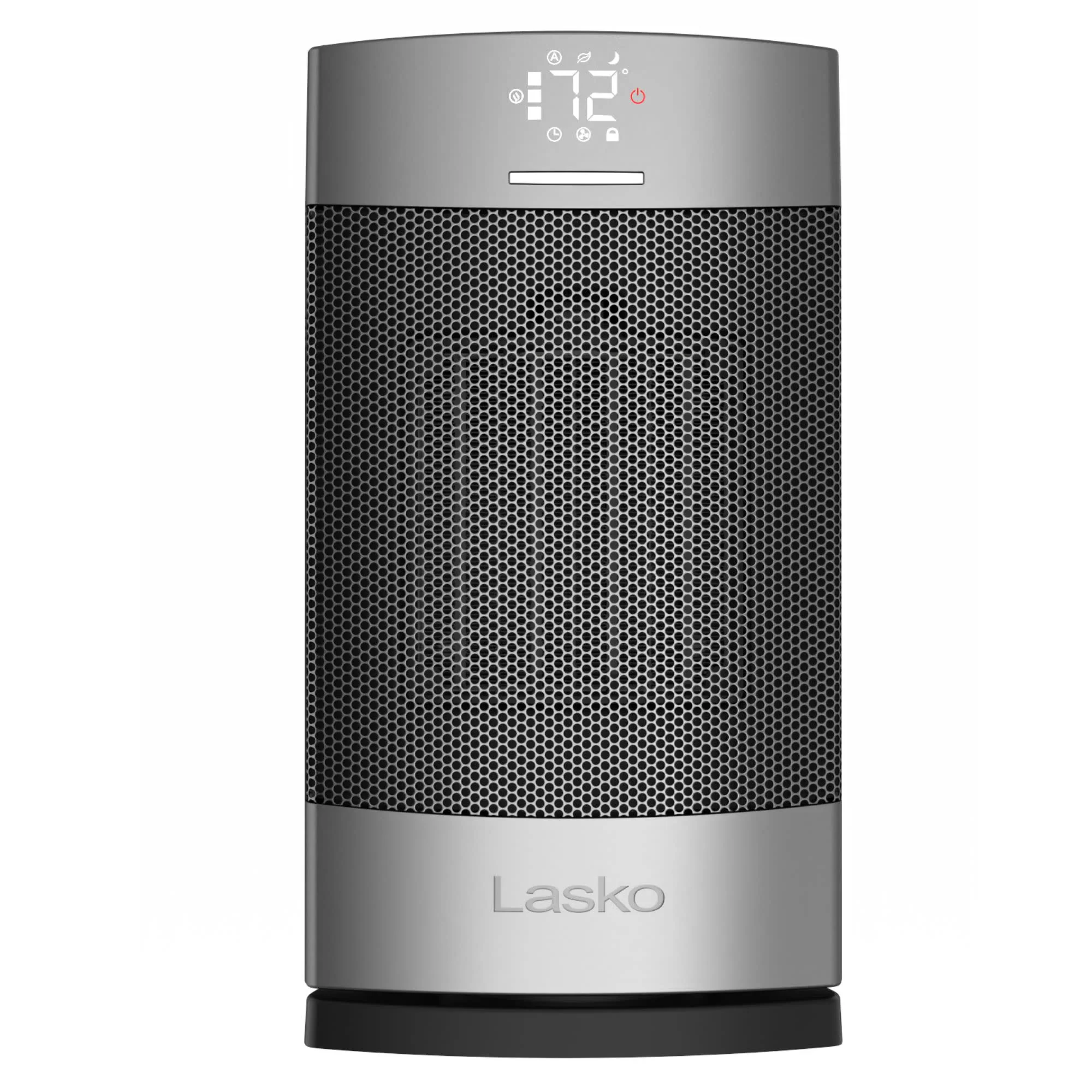 Lasko Ellipse 12" Table Top Heater (remote, timer, thermostat, tip-over switch, child lock, silver) - Image 7