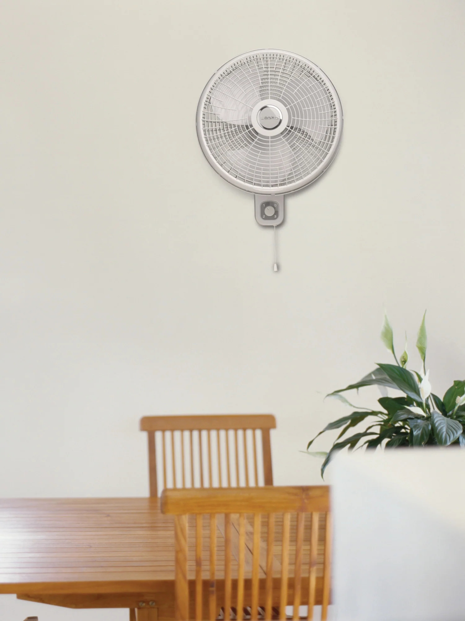 Lasko 16" Wall Mount Fan: Oscillating, 3-Speed, Tilting Head, White - Image 12