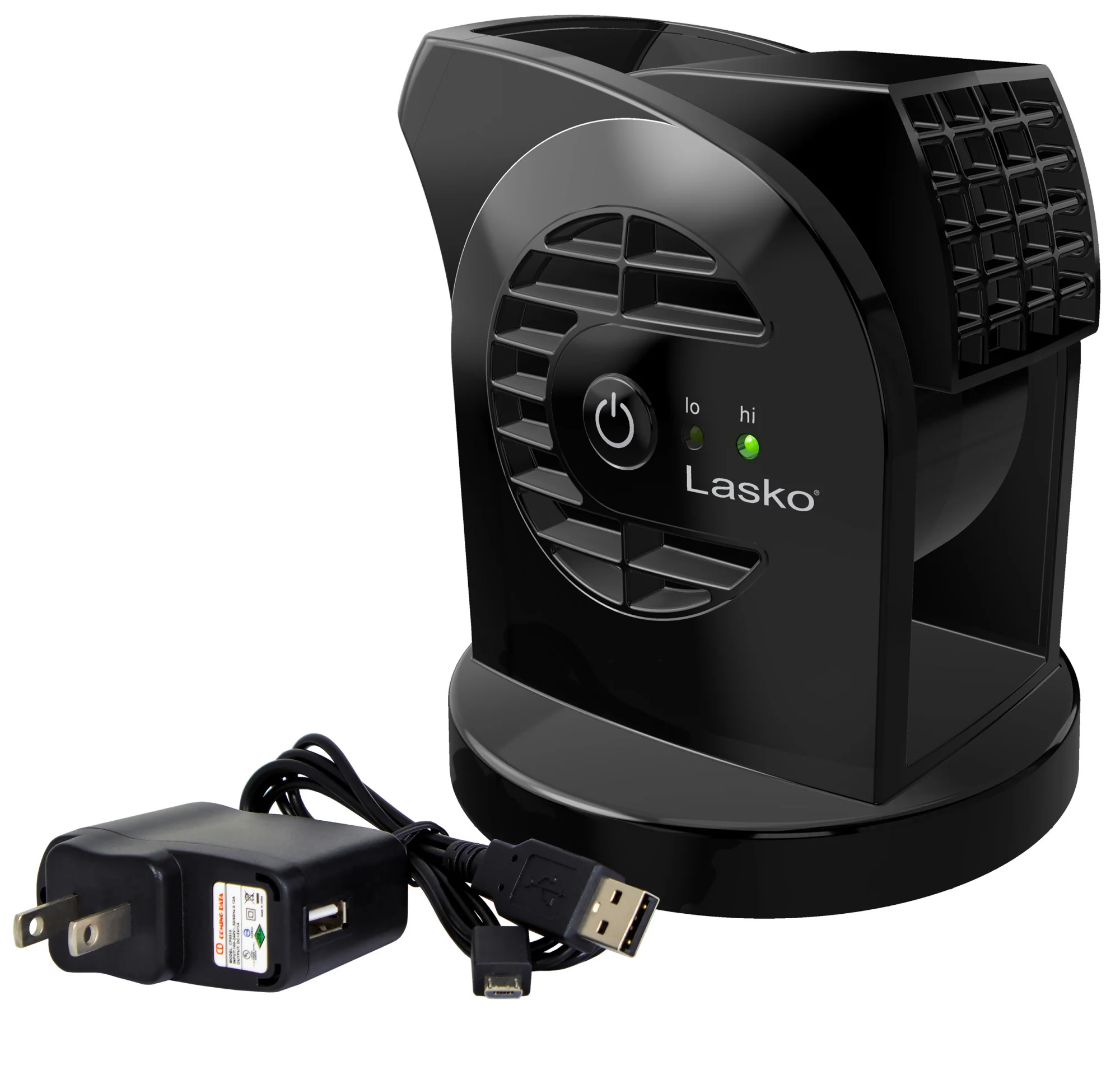 Lasko MyCool 6" Mini USB DC Blower Fan: 2-Speed, Pivoting, Black - Image 6