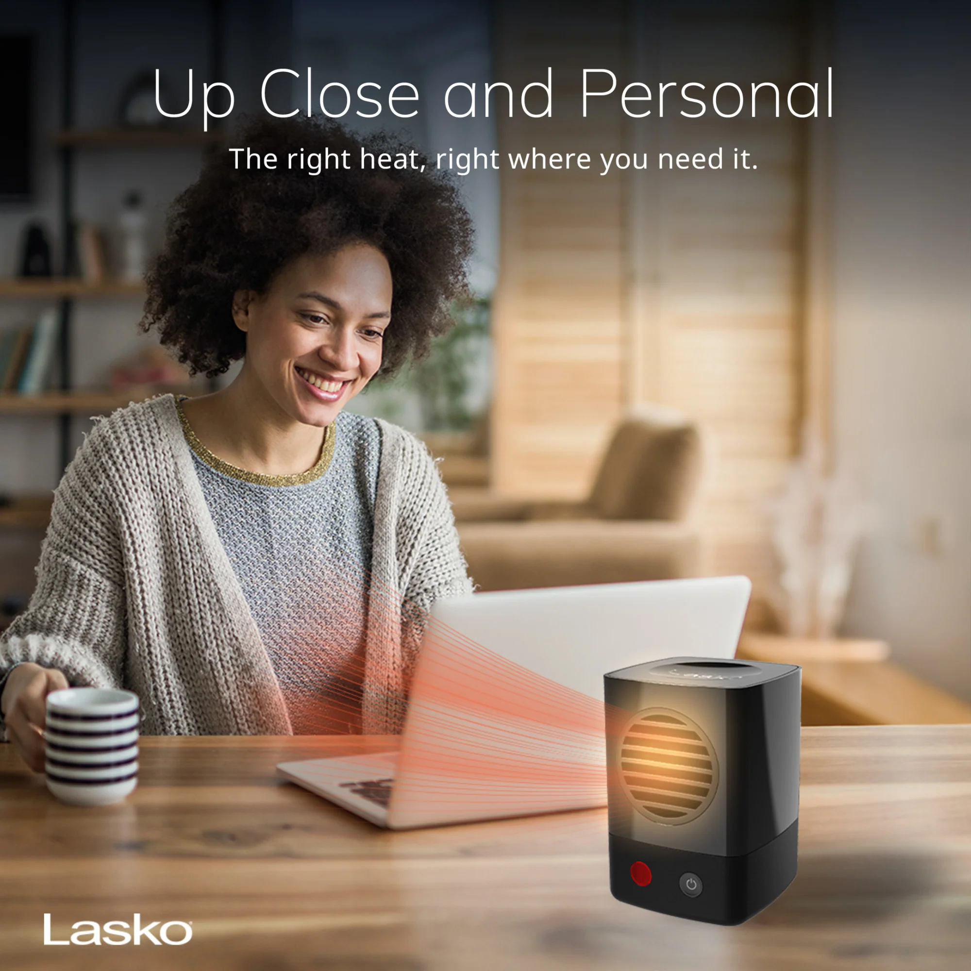 Lasko MyHeat™ Mini Personal Ceramic Heater (black) - Image 5