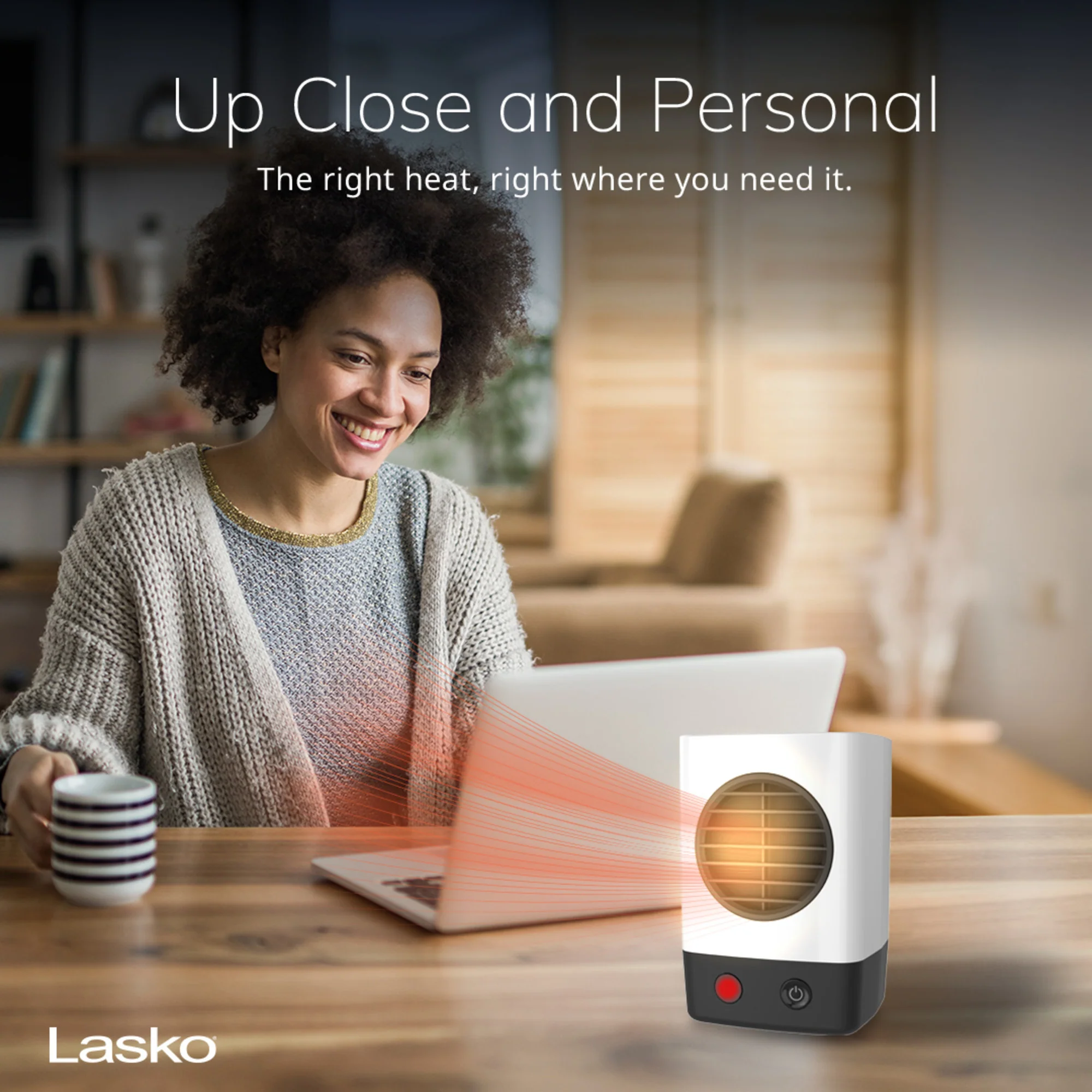 Lasko MyHeat™ Mini Personal Ceramic Heater (white) - Image 5