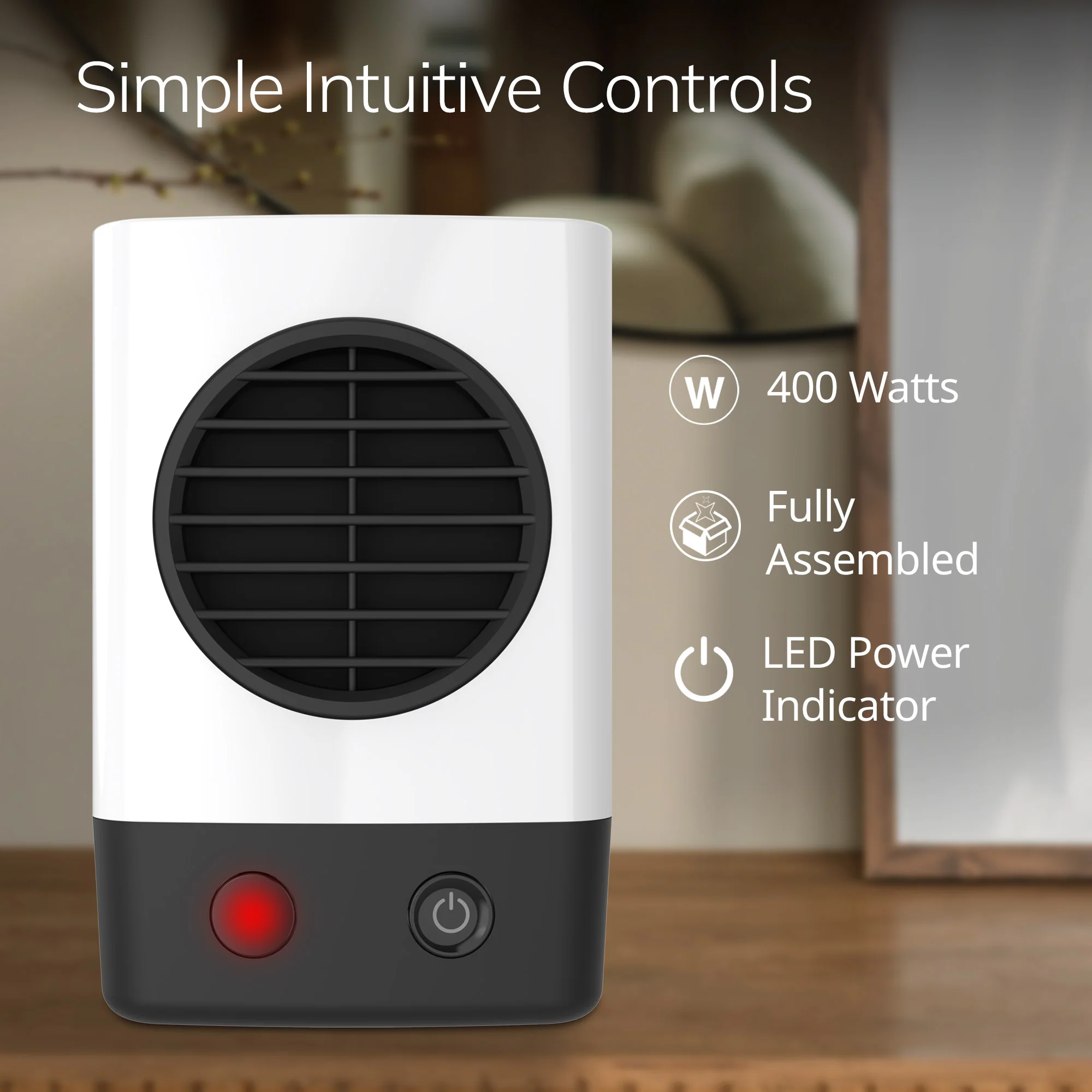 Lasko MyHeat™ Mini Personal Ceramic Heater (white) - Image 6
