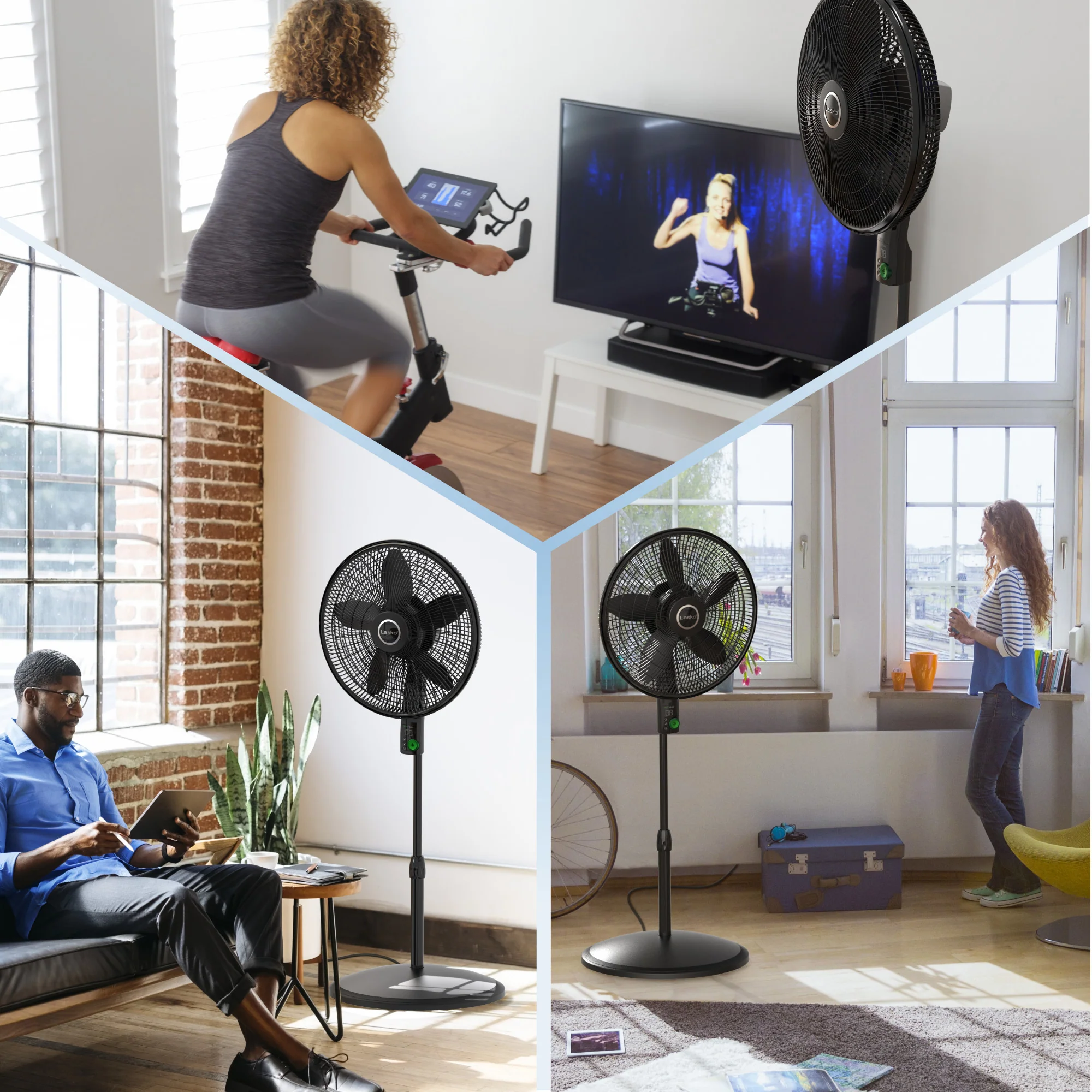 Lasko EcoQuiet 18" DC Pedestal Fan: Oscillating, 12-Speed, Remote, Black - Image 6