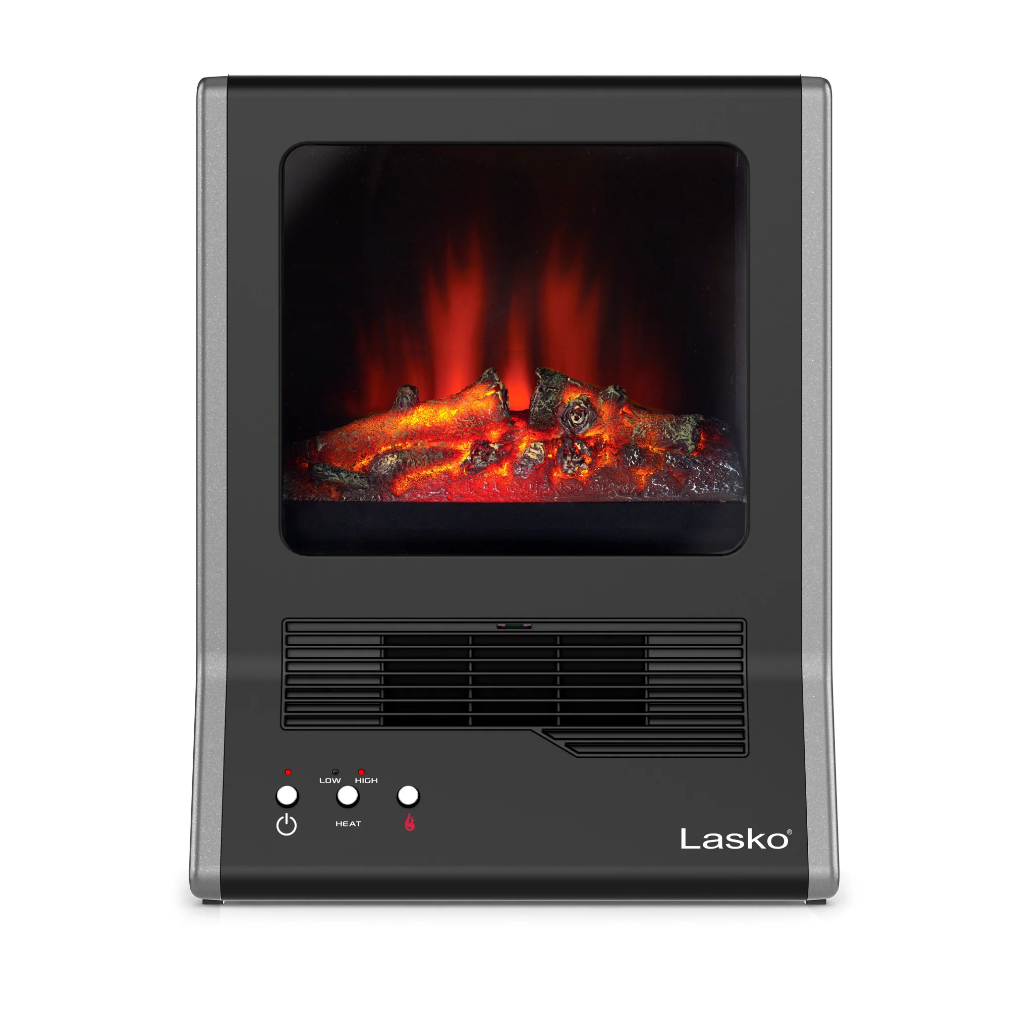 Lasko Portable Electric Ultra Ceramic Fireplace Space Heater, CA20100, Black - Image 2
