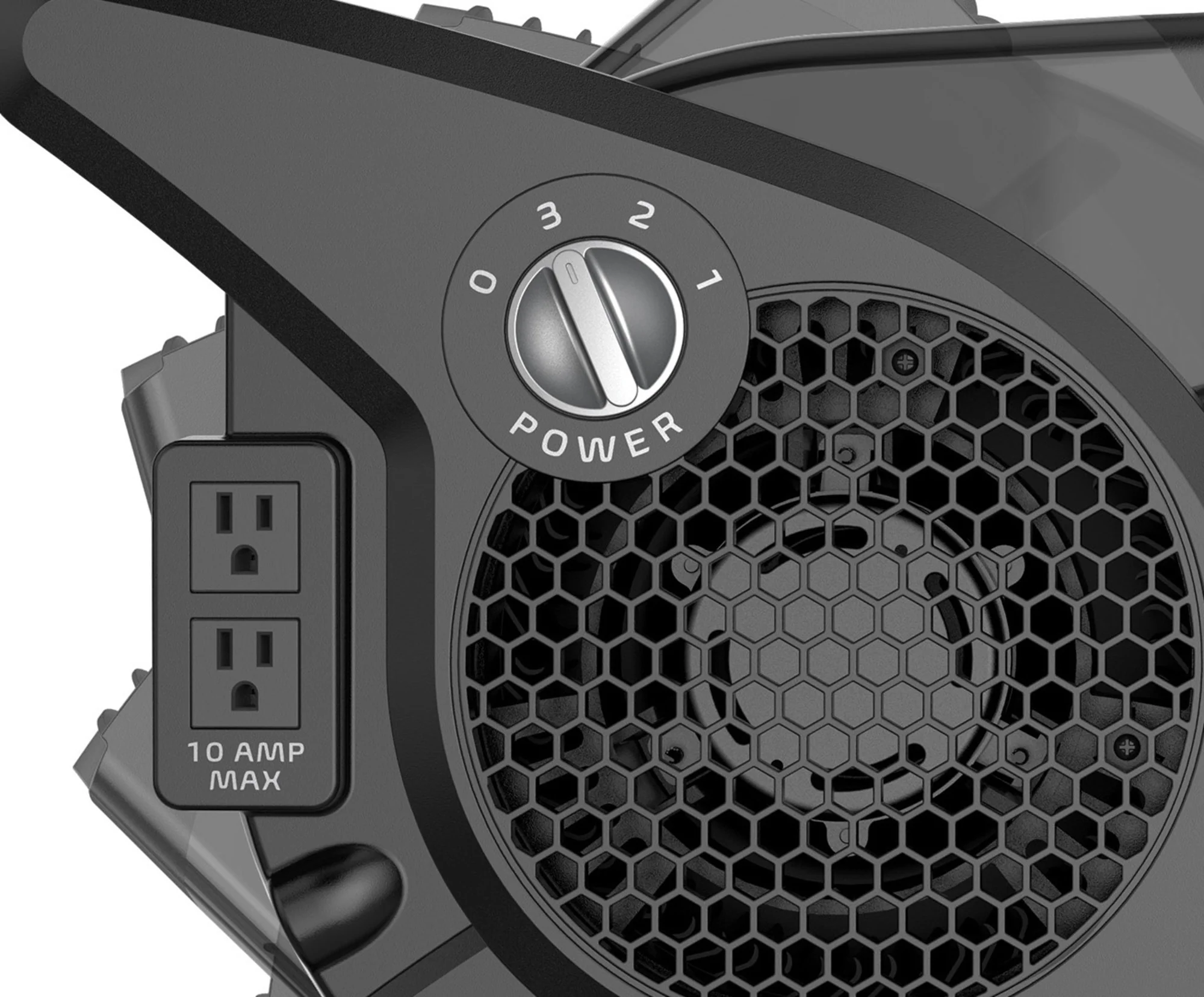 Lasko 15" Air Mover Blower Fan: 3-Speed, High Velocity, 2 Outlets, Pivoting, Black - Image 7