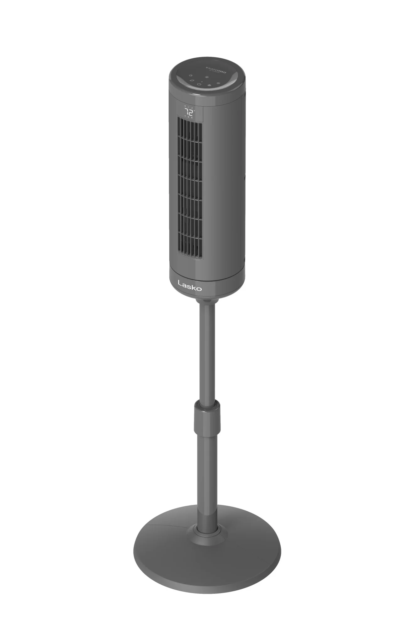 Lasko Rise 54" DC Pedestal Fan: Oscillating, 8-Speed, Remote, Timer, Gray - Image 12