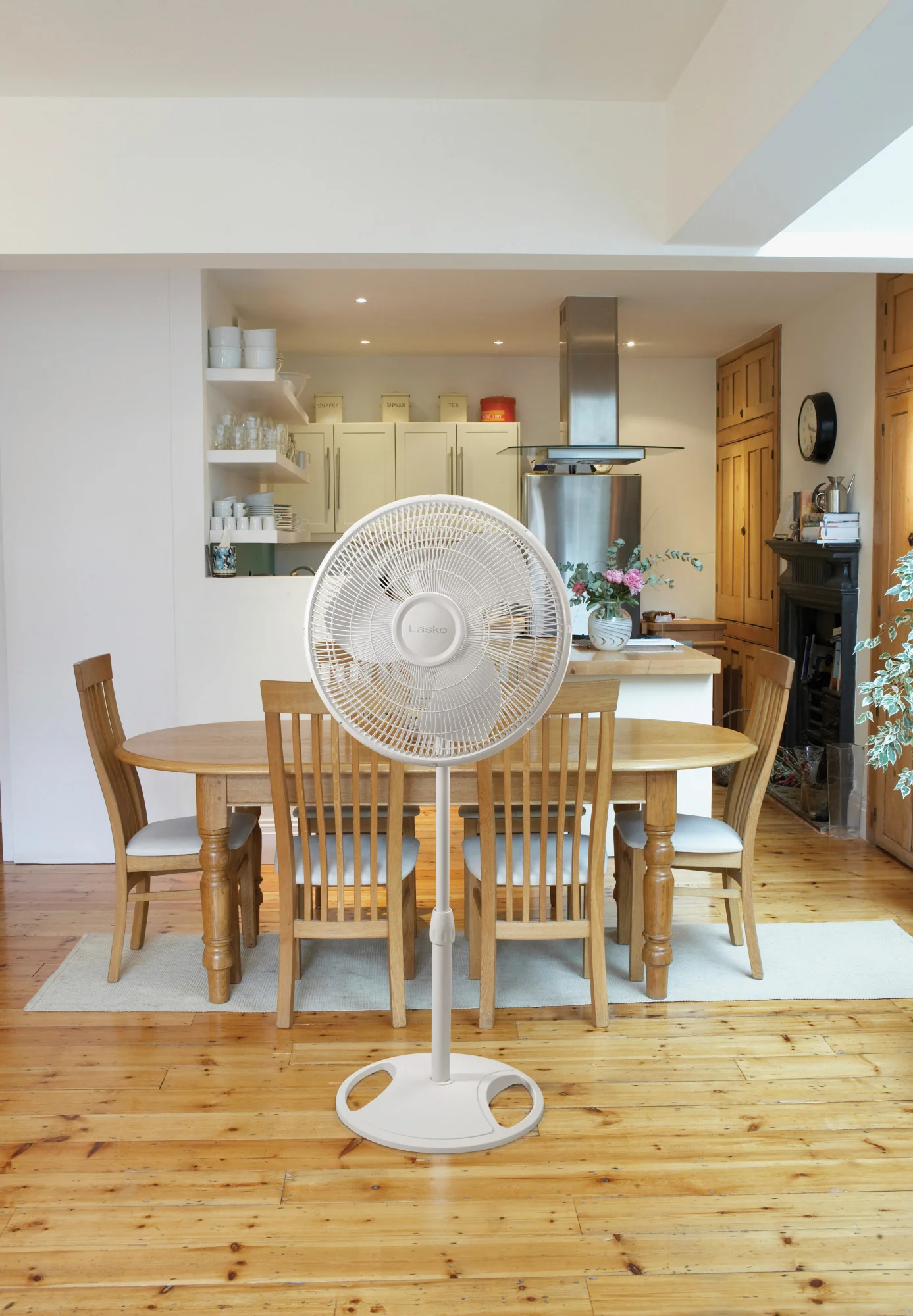 Lasko 16" Pedestal Fan: Oscillating, 3-Speed, Adjustable Height, White - Image 12