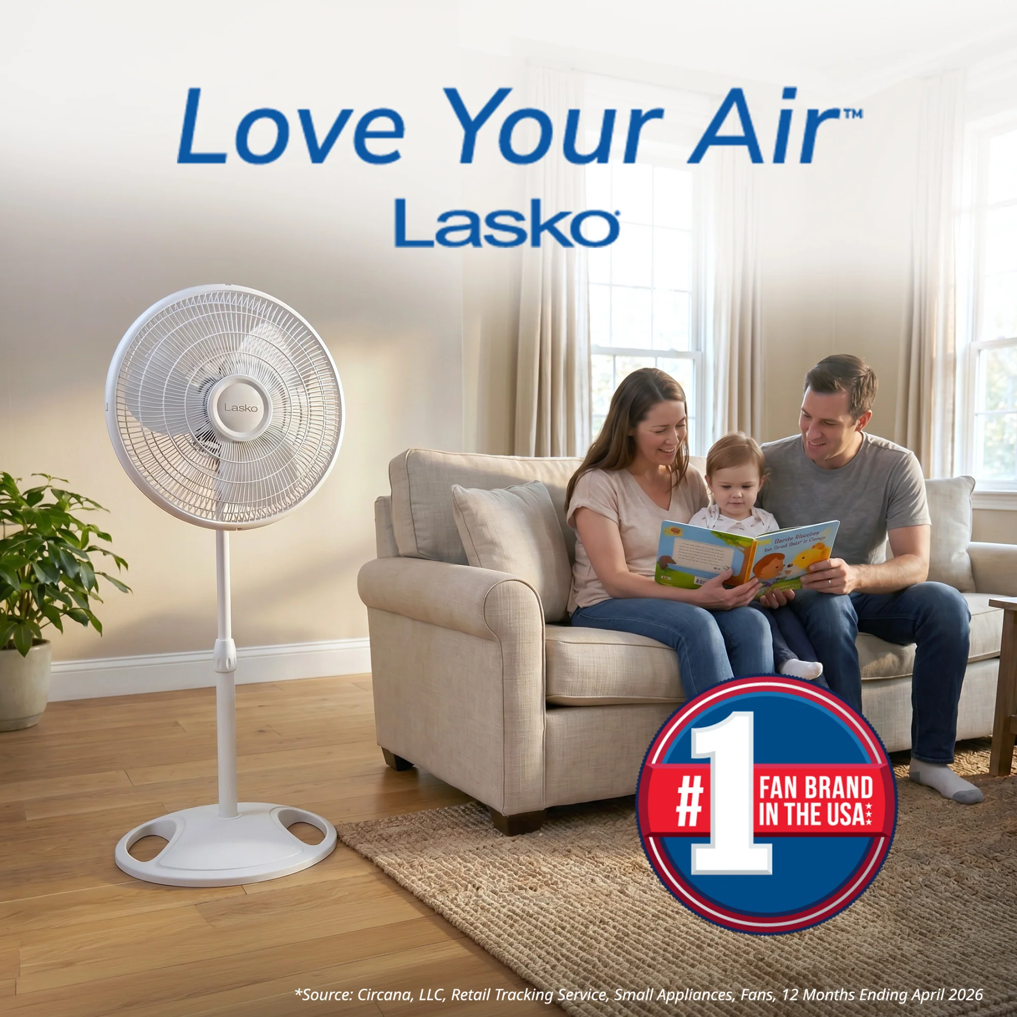 Lasko 16" Pedestal Fan: Oscillating, 3-Speed, Adjustable Height, White - Image 7