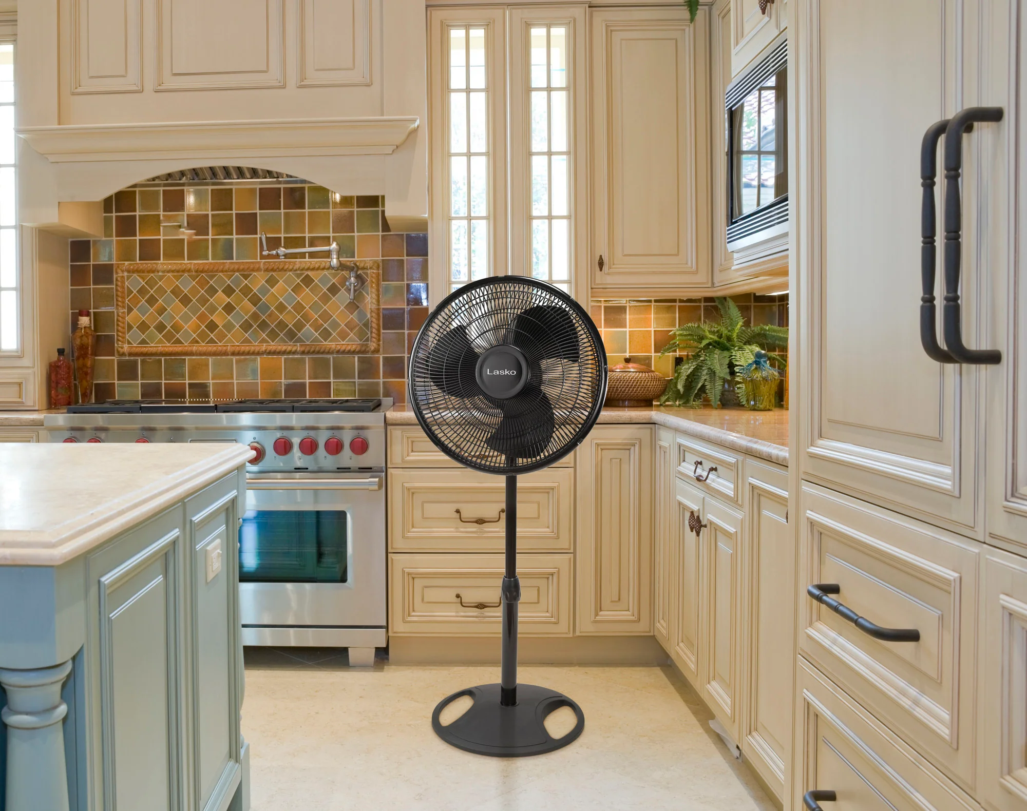 Lasko 16" Pedestal Fan: Oscillating, 3-Speed, Adjustable Height, Black - Image 13