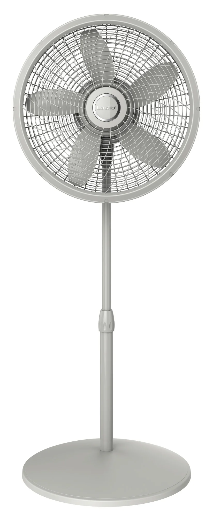 Lasko Cyclone 18" Pedestal Fan: Oscillating, 3-Speed, Adjustable Height, Gray