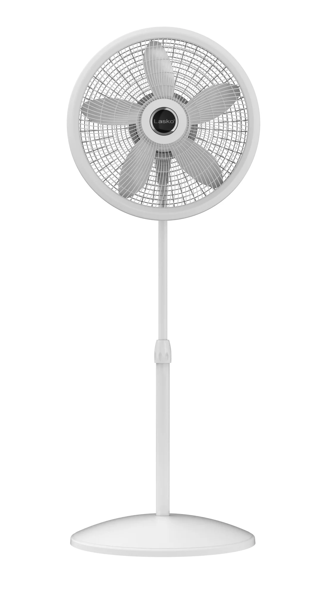 Lasko Cyclone 18" Pedestal Fan: Oscillating, 3-Speed,  Adjustable Height, White - Image 3