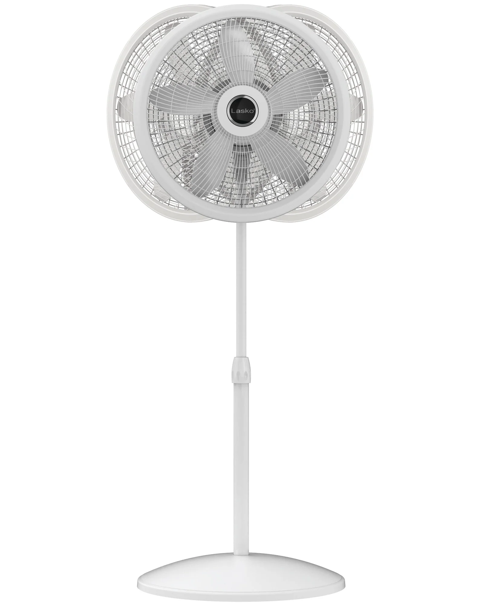 Lasko Cyclone 18" Pedestal Fan: Oscillating, 3-Speed,  Adjustable Height, White - Image 6