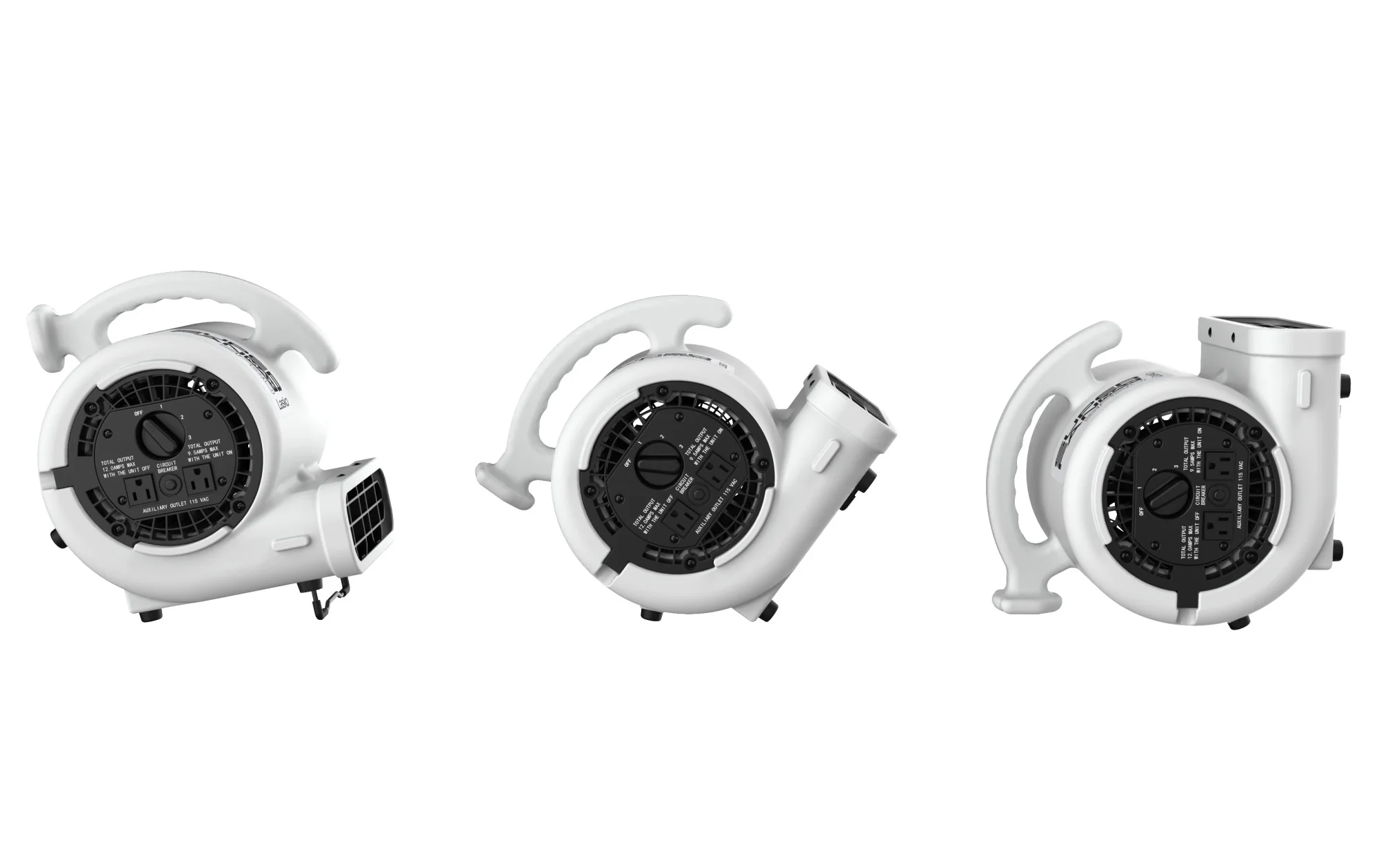 Lasko Super Fan Max 13" Air Mover Blower Fan: 3-Speed, High Velocity, 2 Outlets, White - Image 7