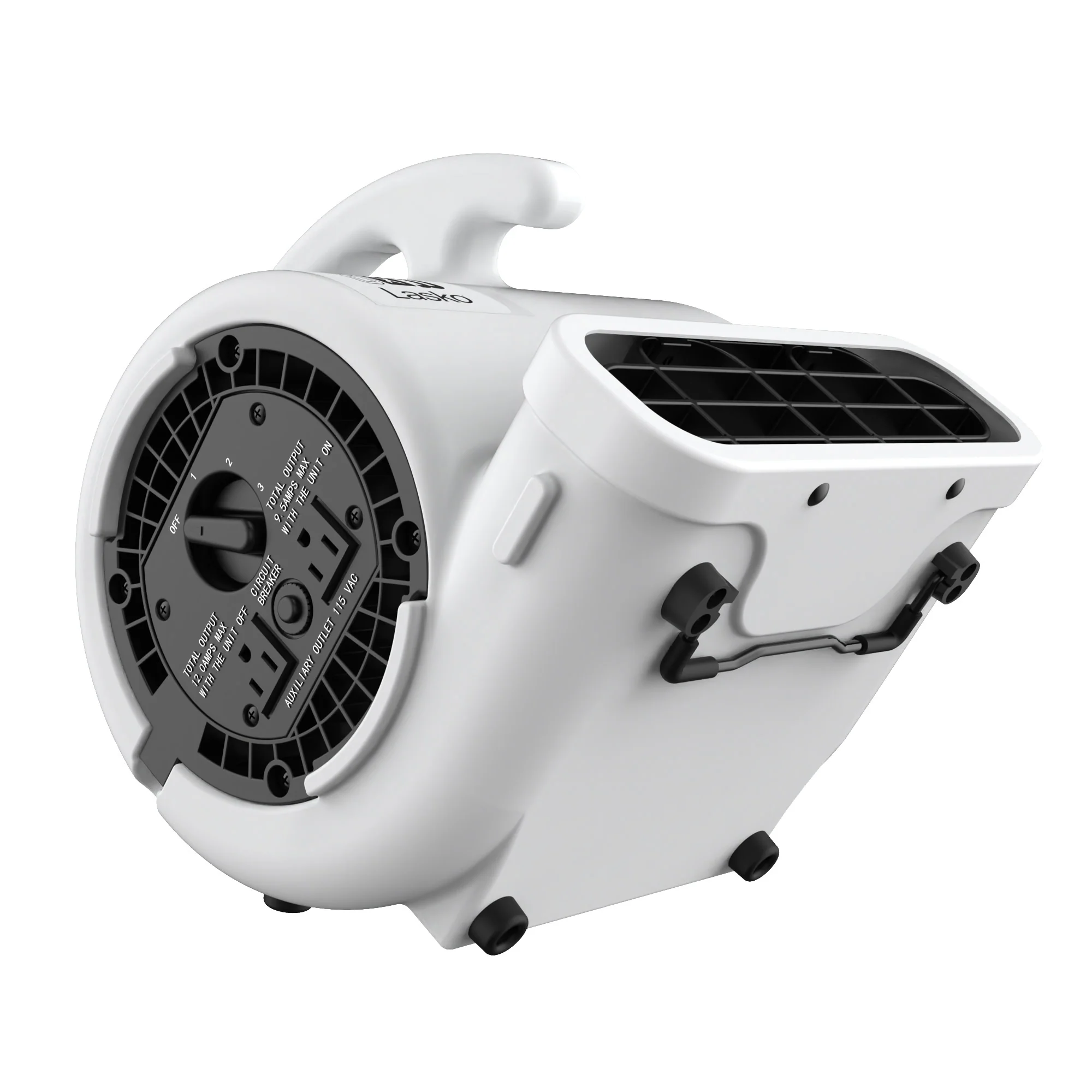 Lasko Super Fan Max 13" Air Mover Blower Fan: 3-Speed, High Velocity, 2 Outlets, White - Image 8