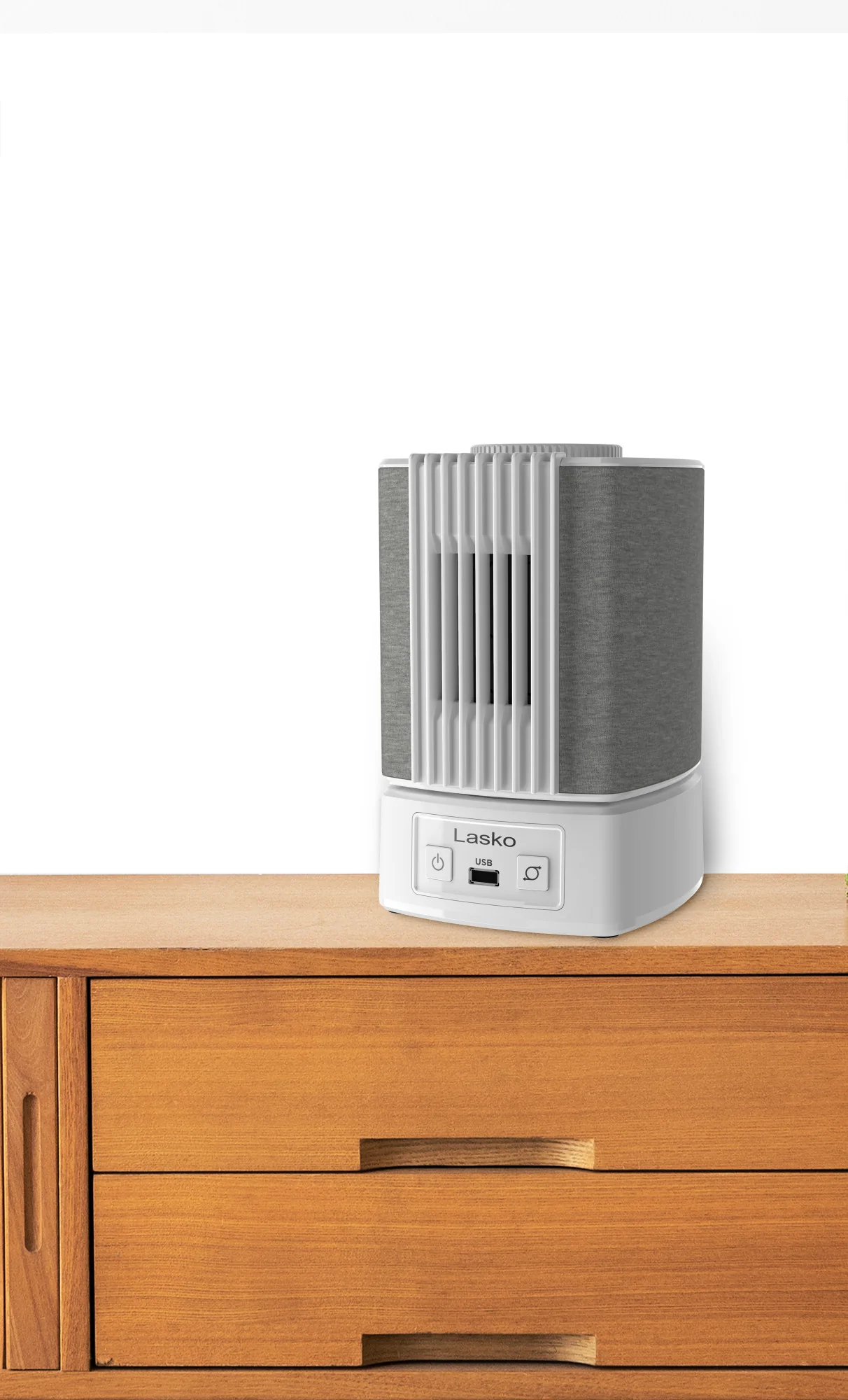 Lasko SlumberBreeze 8" Table Fan with White Noise: Oscillating, 2-Speed, White - Image 15