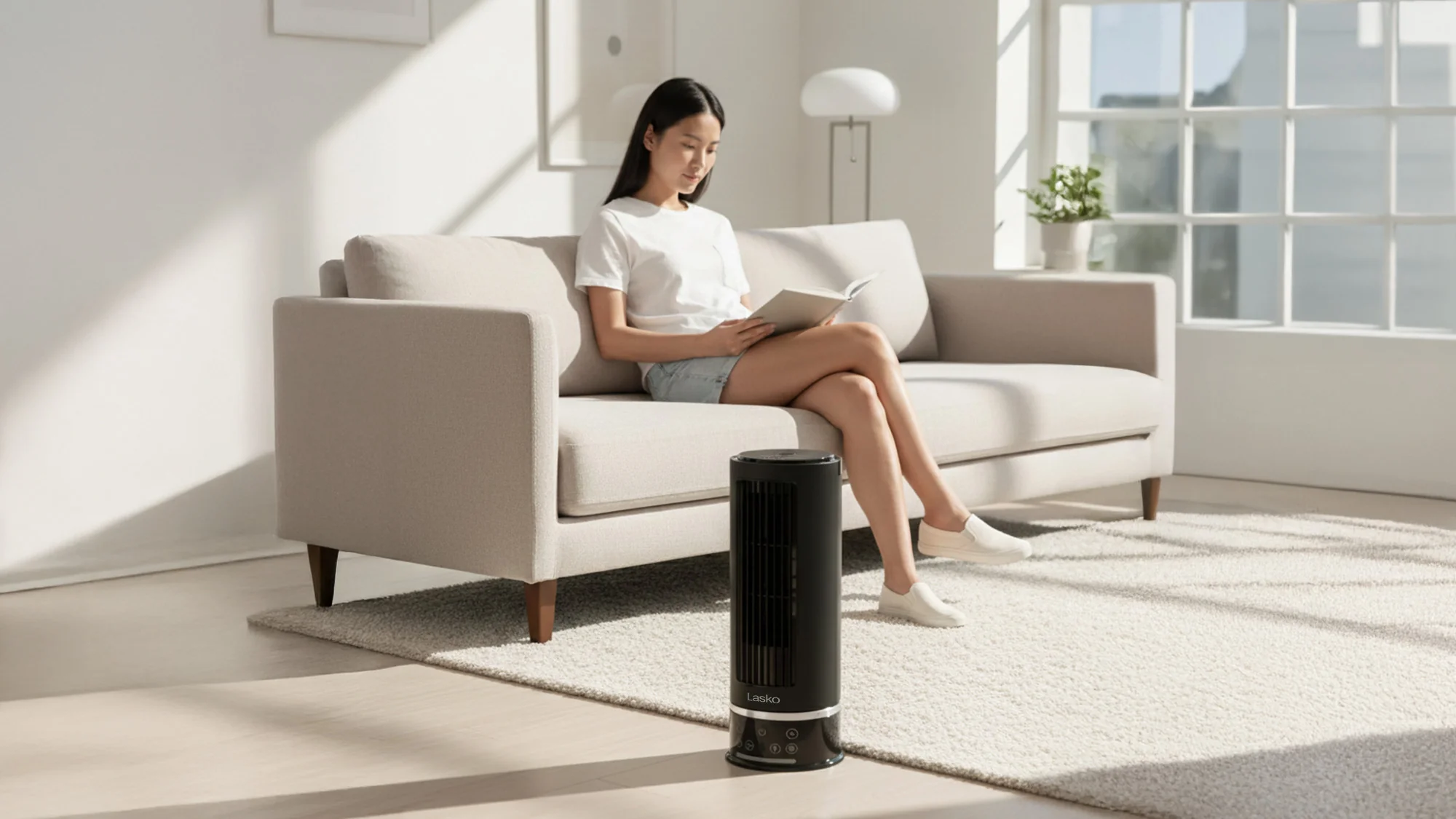 Lasko StealthBreeze 15" DC Table Fan: Oscillating, 12-Speed, 15° Tilt, Remote, Black - Image 14