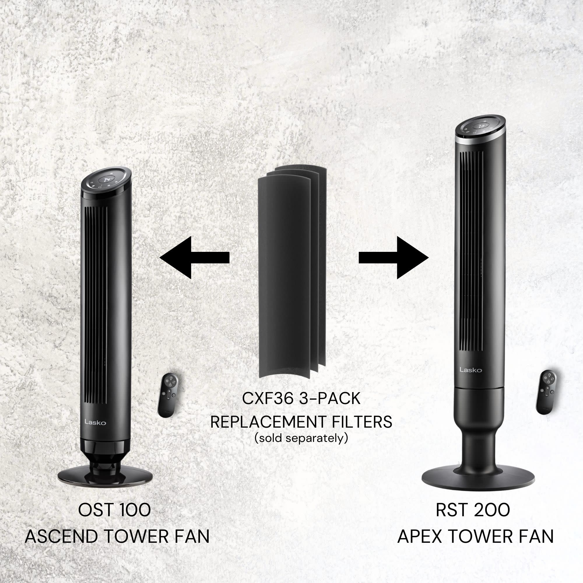 Lasko Apex 42" Tower Fan: Oscillating, 6-Speed, Remote, Timer, Black - Image 9