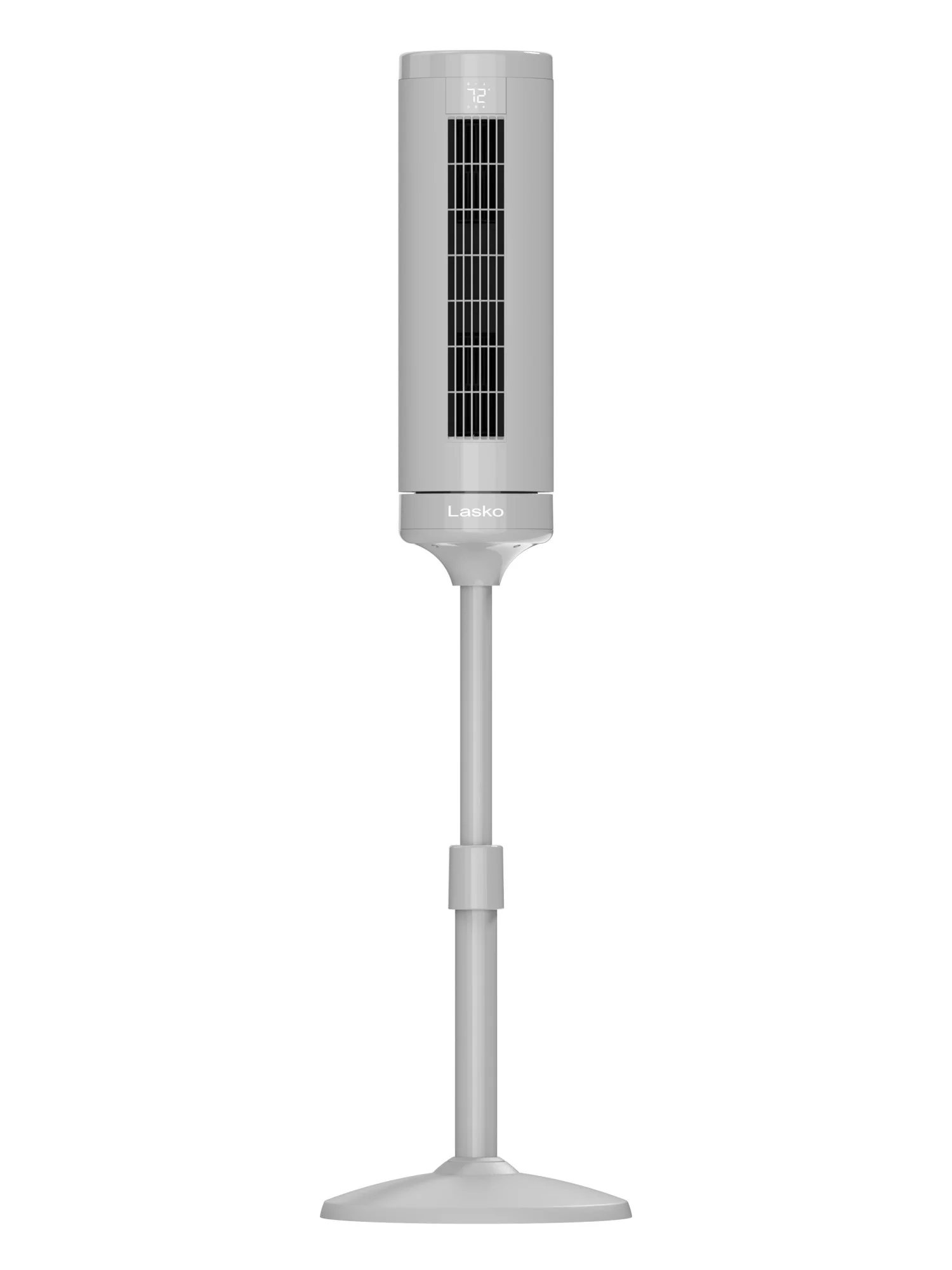 Lasko Elevation 54" DC Pedestal Tower Fan: Oscillating, 8-Speed, Remote, Gray