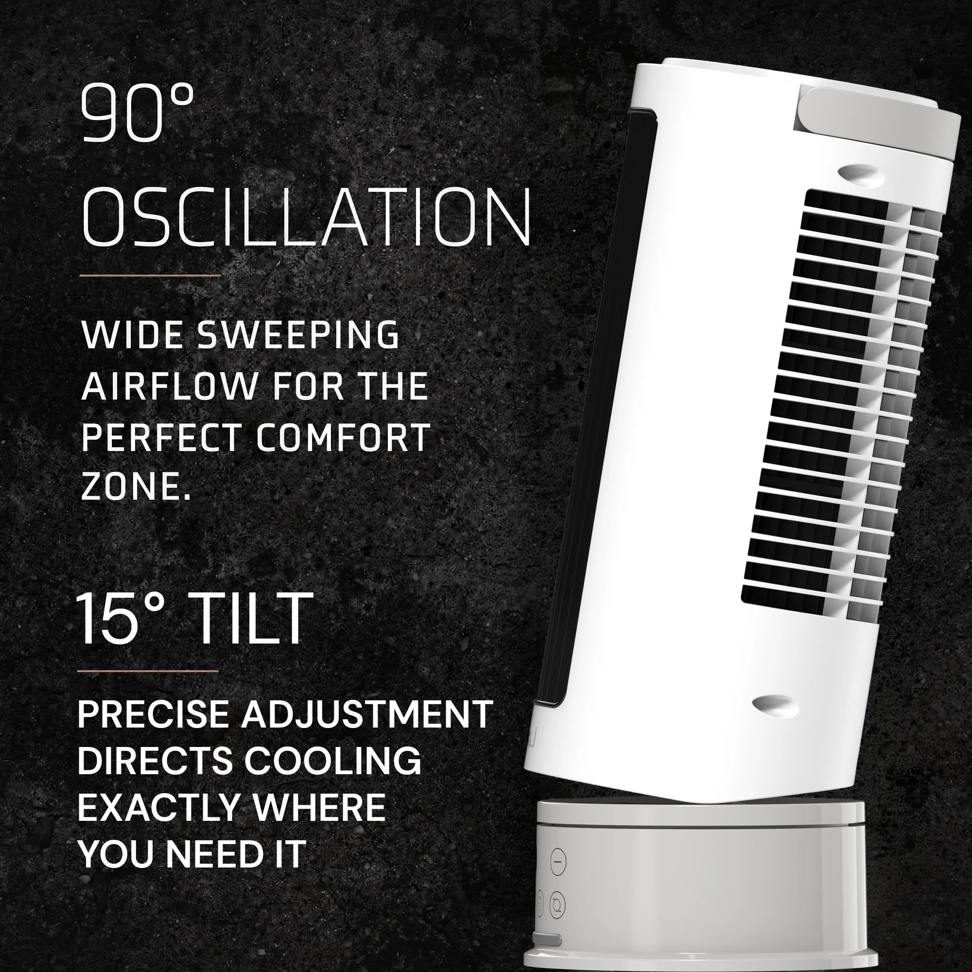 Lasko Pinnacle 15" DC Table Fan: Oscillating, 12-Speed, 15° Tilt, Remote, White - Image 5