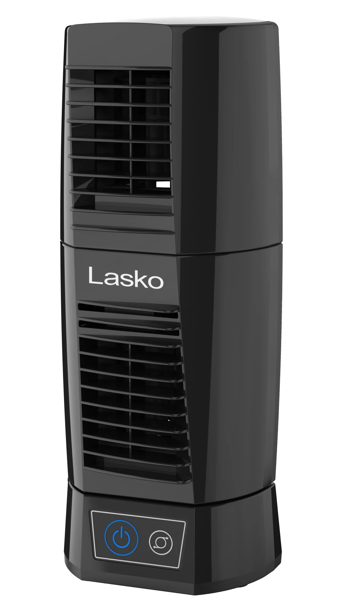 Lasko Wind Tower 12" Table Fan: Oscillating, 2-Speed, Pivoting, Black