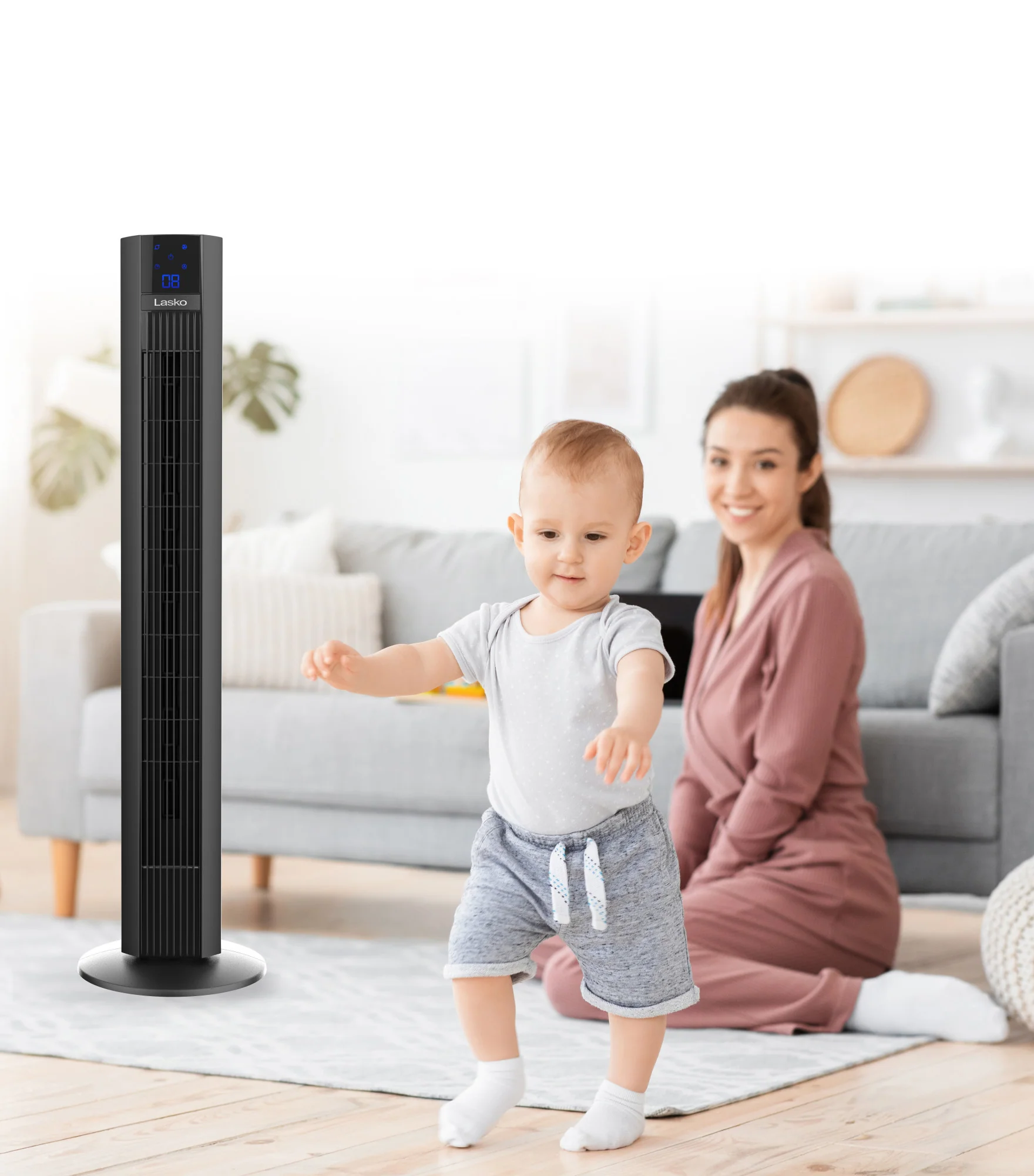 Lasko Xtra Air 48" Tower Fan: Oscillating, 4-Speed, Remote, Timer, Black - Image 7