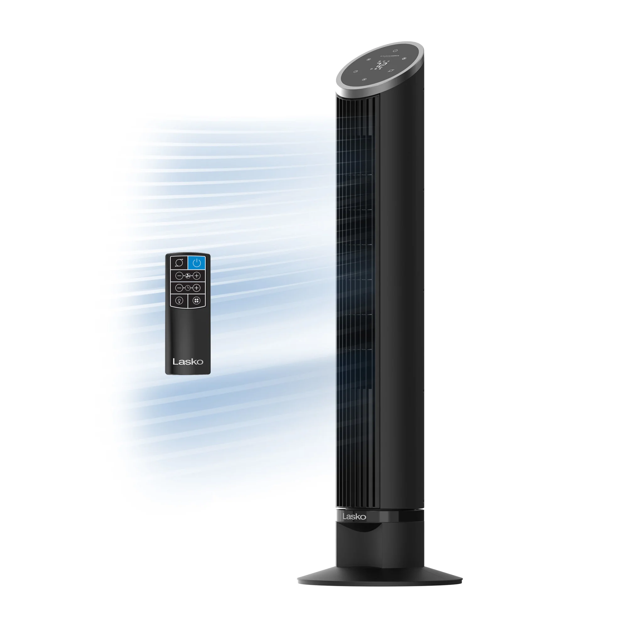 Lasko 36" DC Tower Fan: Oscillating, 12-Speed, Remote, Timer, Black