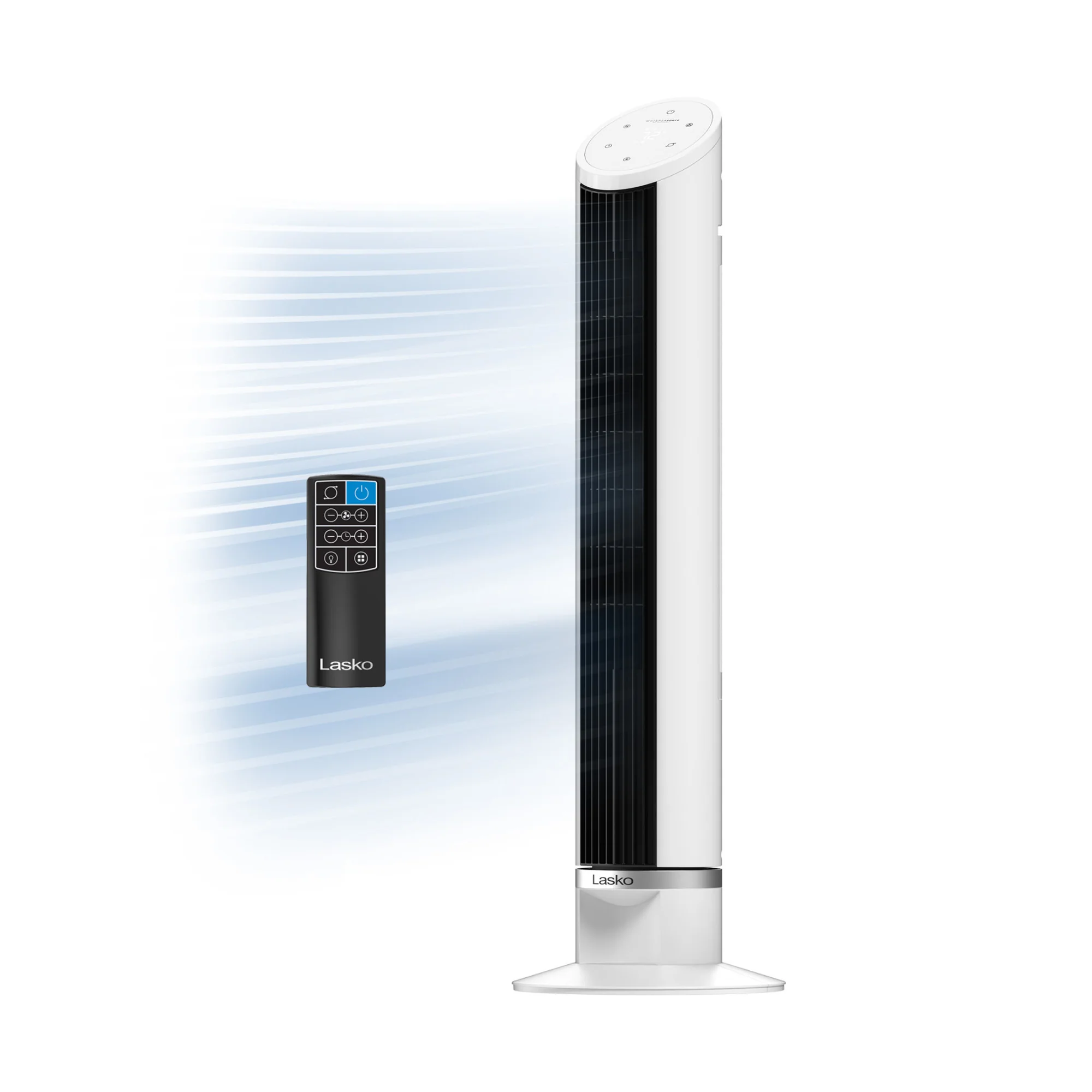 Lasko 36" DC Tower Fan: Oscillating, 12-Speed, Remote, Timer, White