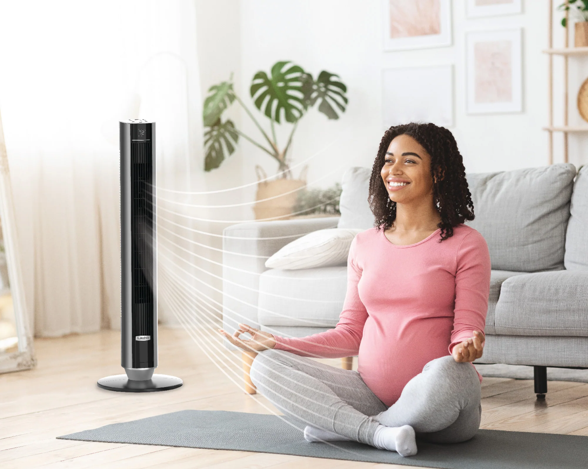 Lasko 40" DC Tower Fan: Oscillating, 12-Speed, Remote, Timer, Black - Image 17