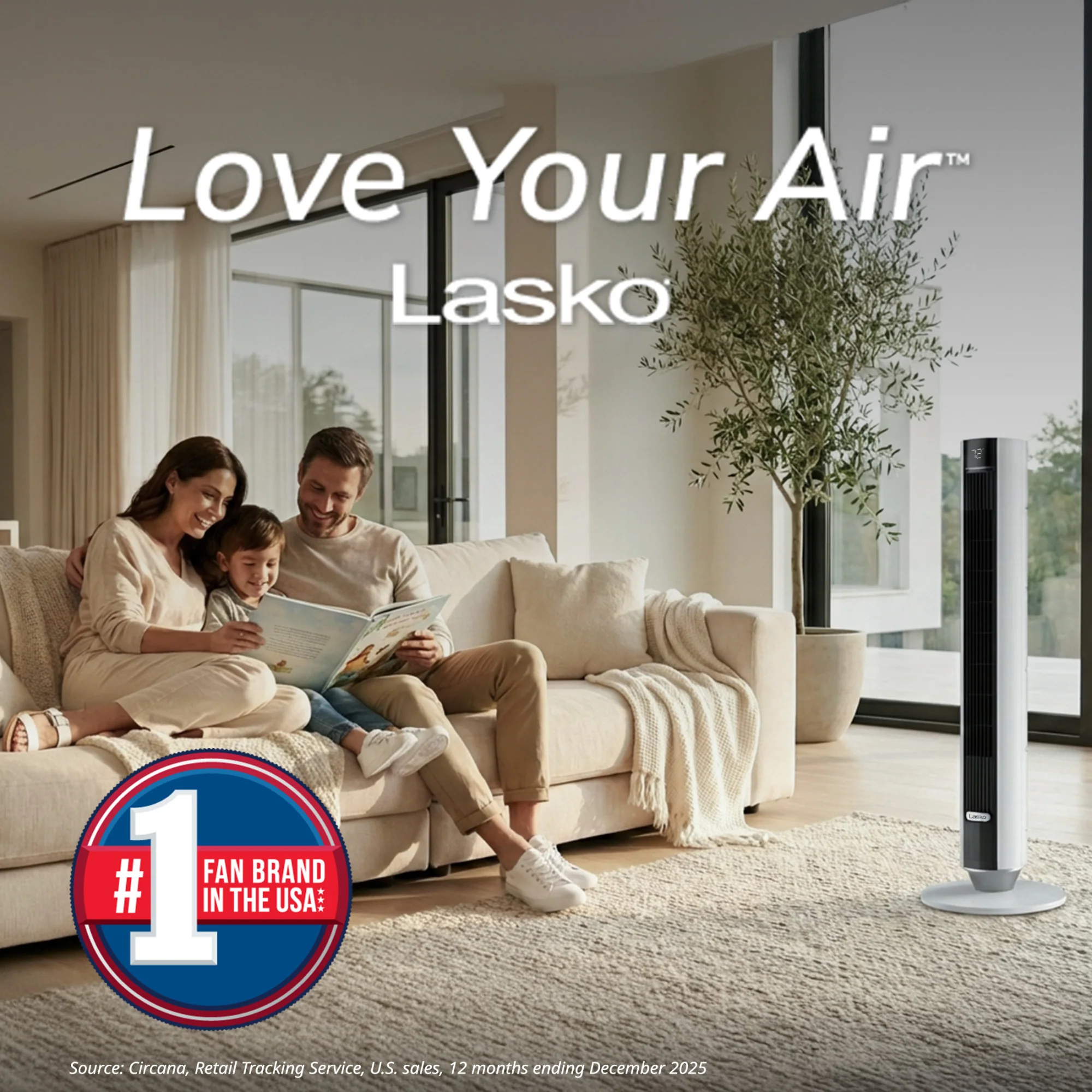 Lasko 40" DC Tower Fan: Oscillating, 12-Speed, Remote, Timer, White - Image 9